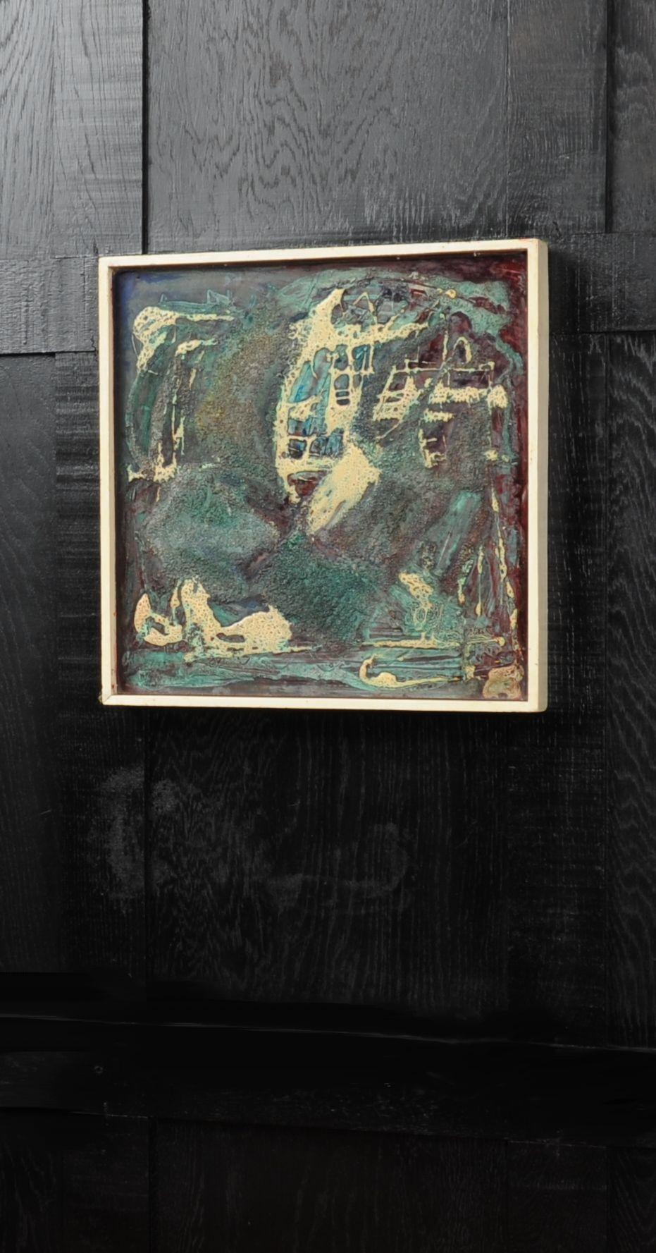Anglais Peinture à l'huile abstraite originale du milieu du siècle dernier de William Ernst Burwell, FRSA en vente