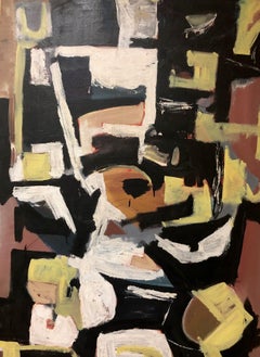 Original Midcentury Abstract Painting by Clay Walker