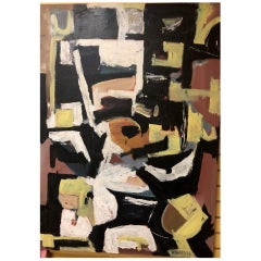 Original Midcentury Abstract Painting by Clay Walker
