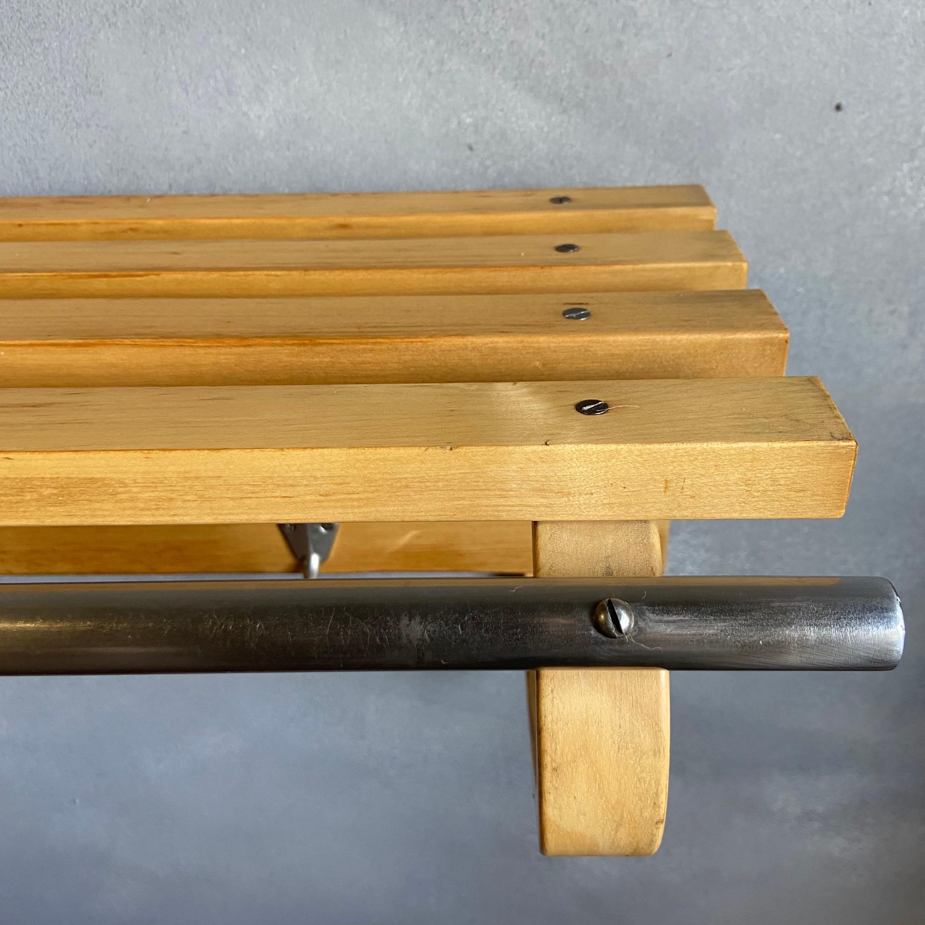 Original Midcentury Alvar Aalto Coat Rack / Shelf Stora Enso Building, Finland In Good Condition For Sale In BROOKLYN, NY