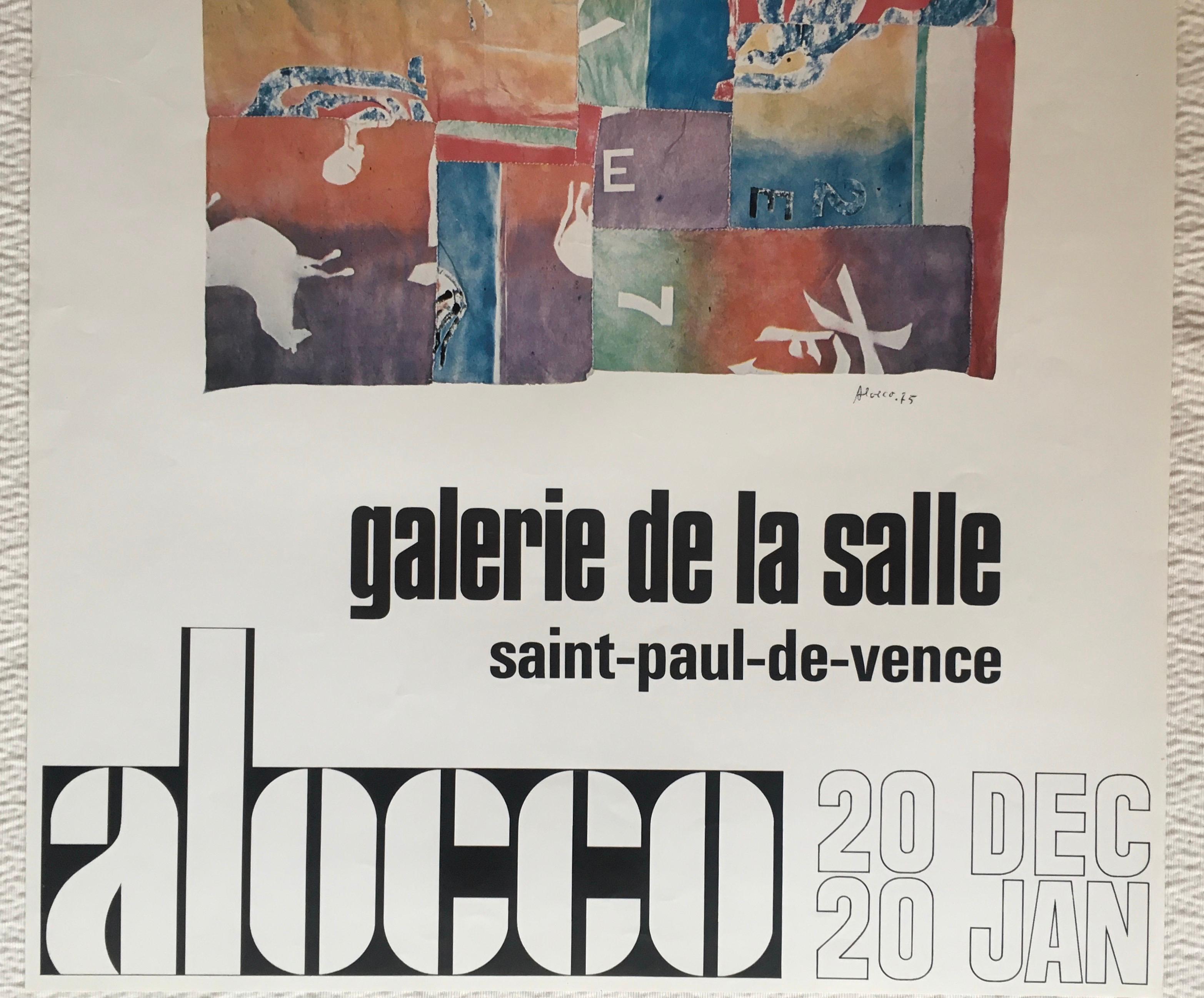 Mid-Century Modern Original Midcentury Art Exhibition Poster by Alocco