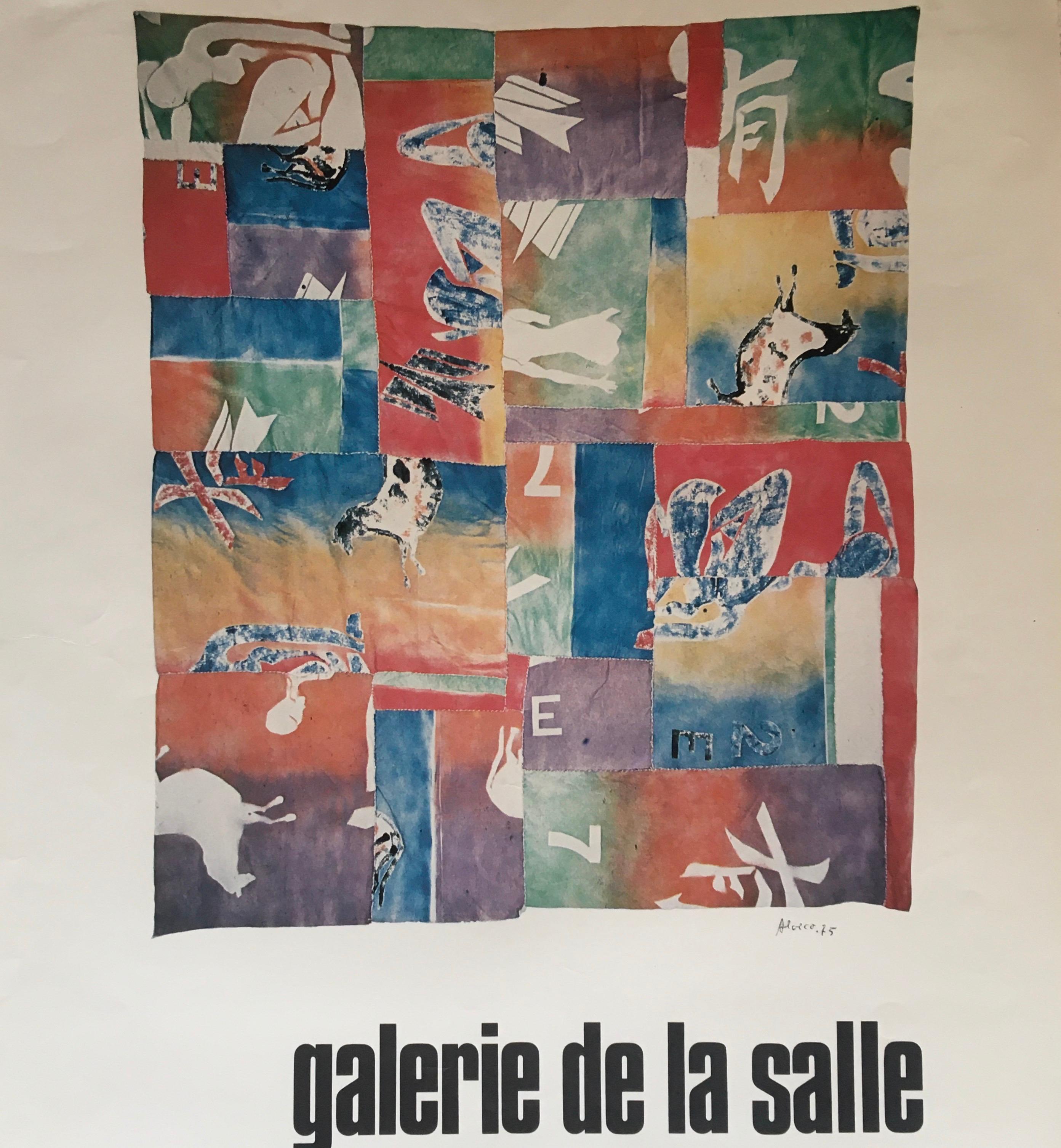 20th Century Original Midcentury Art Exhibition Poster by Alocco