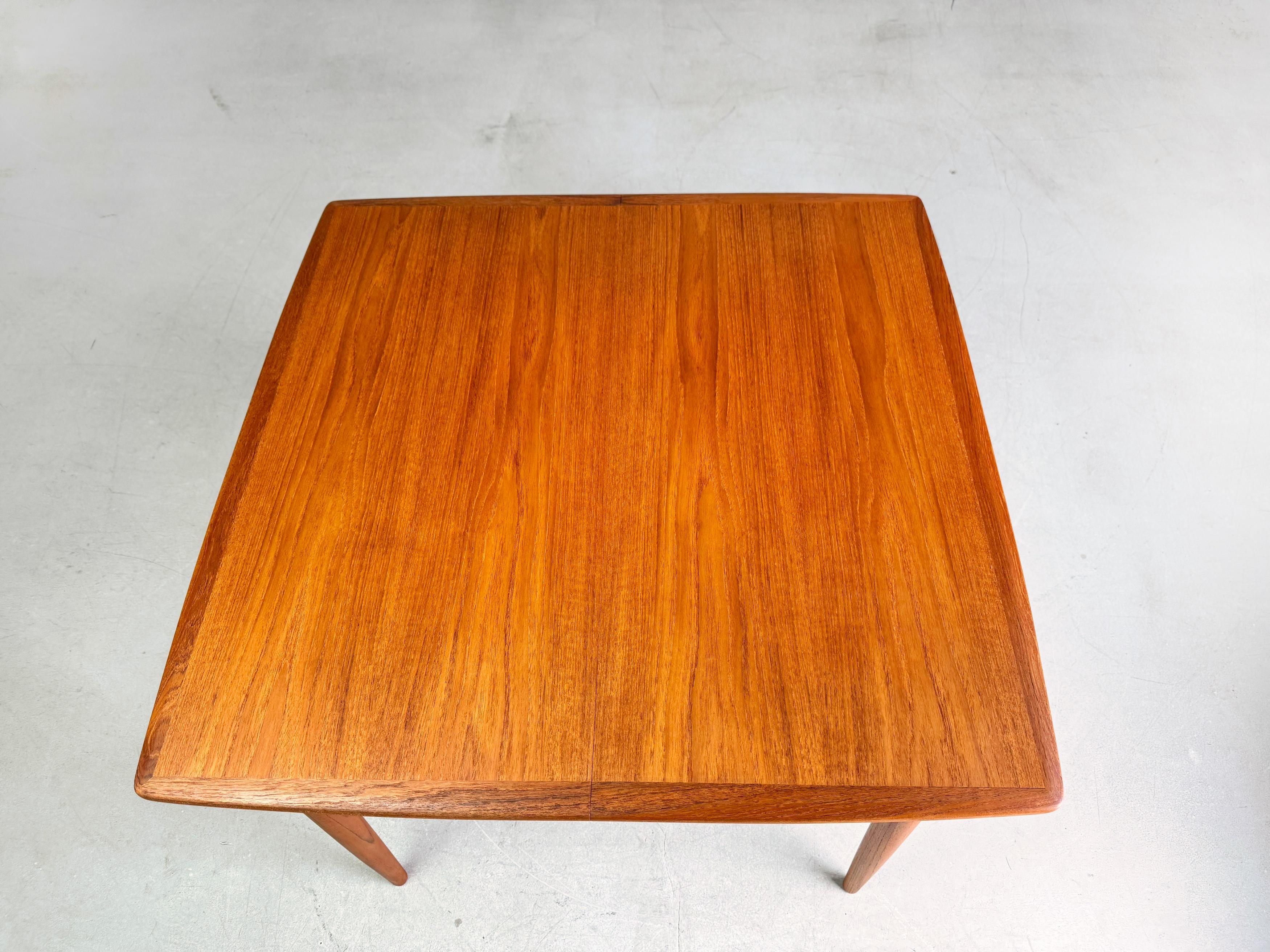 Mid-Century Modern Original Midcentury Carlsson & Co Esstisch Teak Vintage ausziehbar en vente