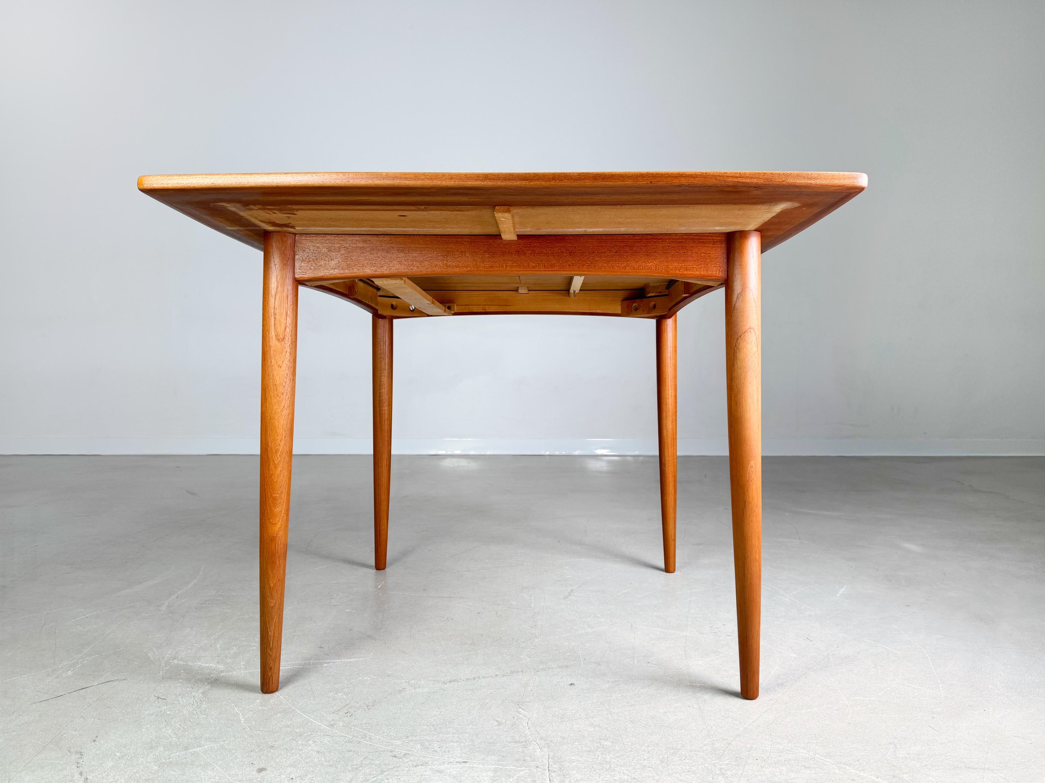 Original Midcentury Carlsson & Co Esstisch Teak Vintage ausziehbar en vente 1