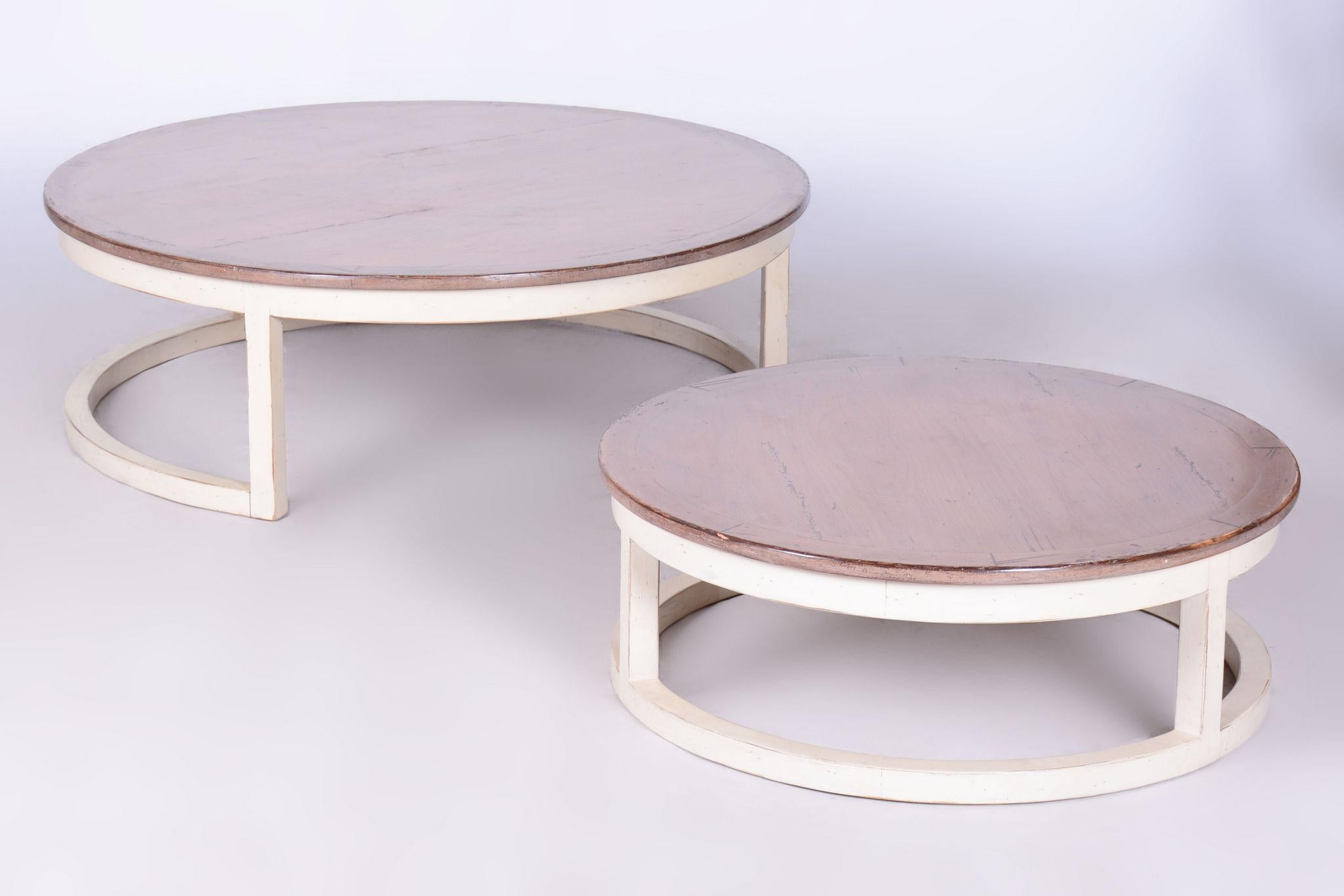 Mid-20th Century Original Midcentury Coffee Nest Tables, Cherry Wood, France, 1960s For Sale