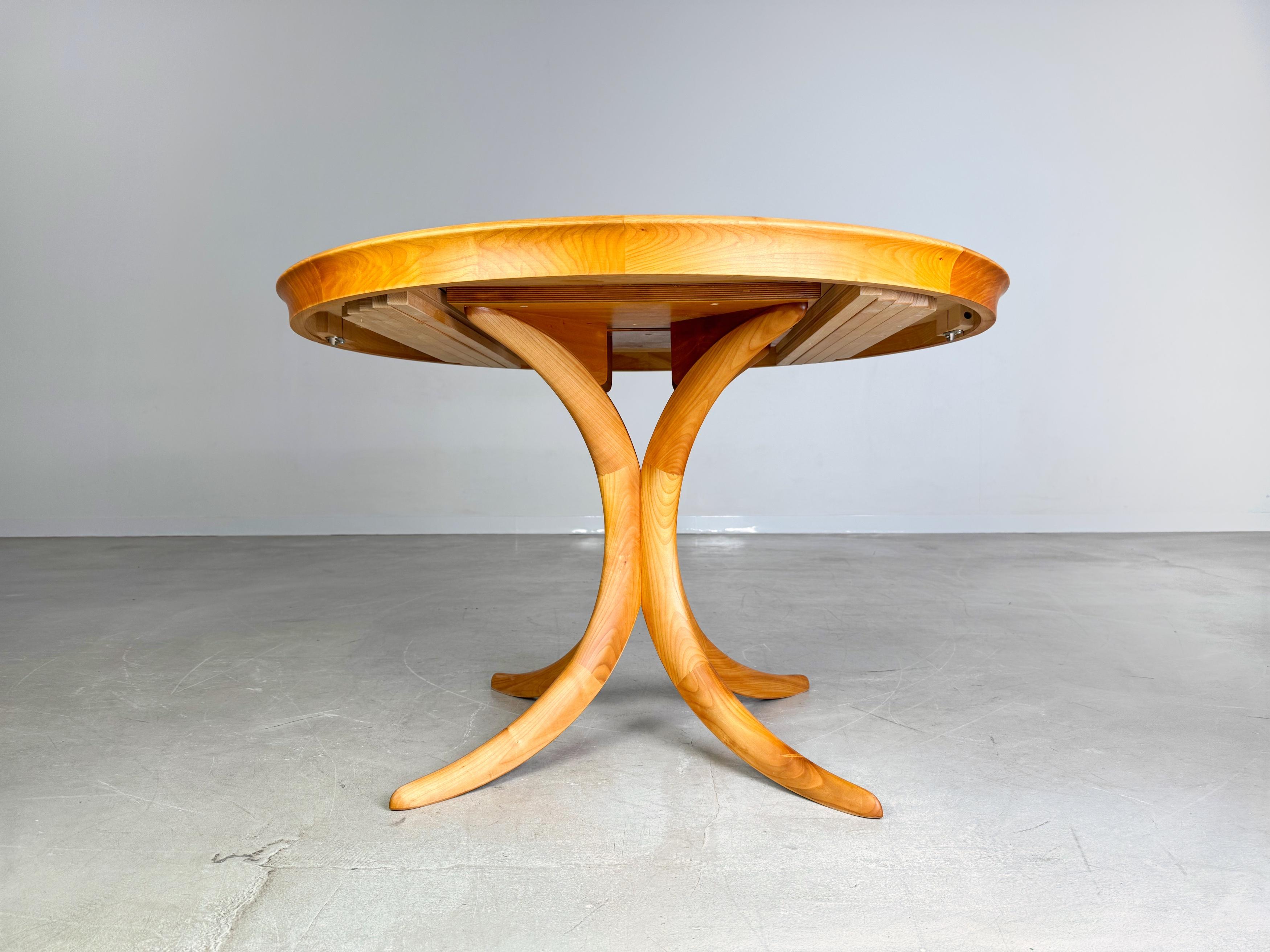 Original Midcentury Esstisch ausziehbar Kirschholz 1960er Vintage For Sale 1