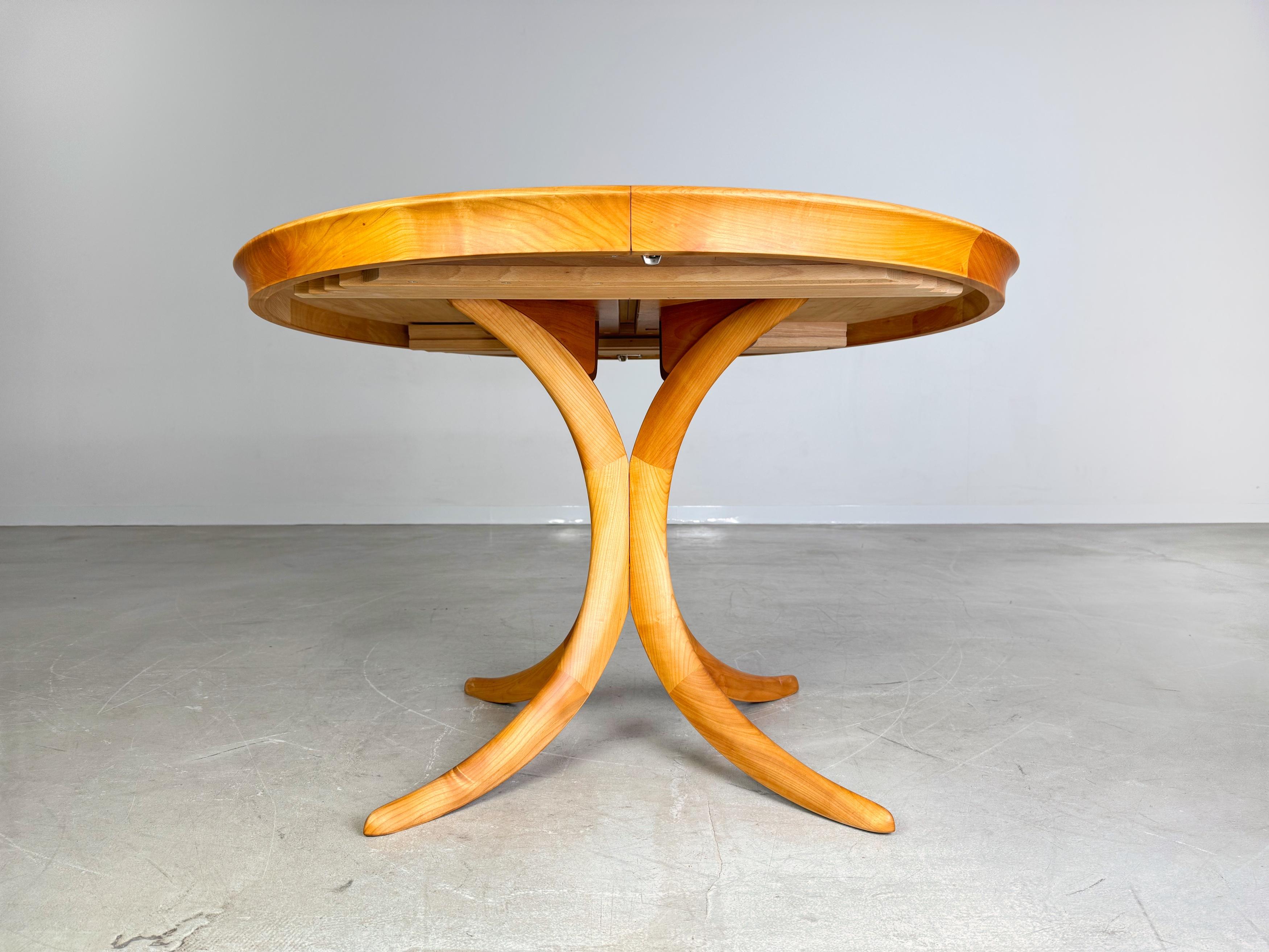 Original Midcentury Esstisch ausziehbar Kirschholz 1960er Vintage For Sale 2