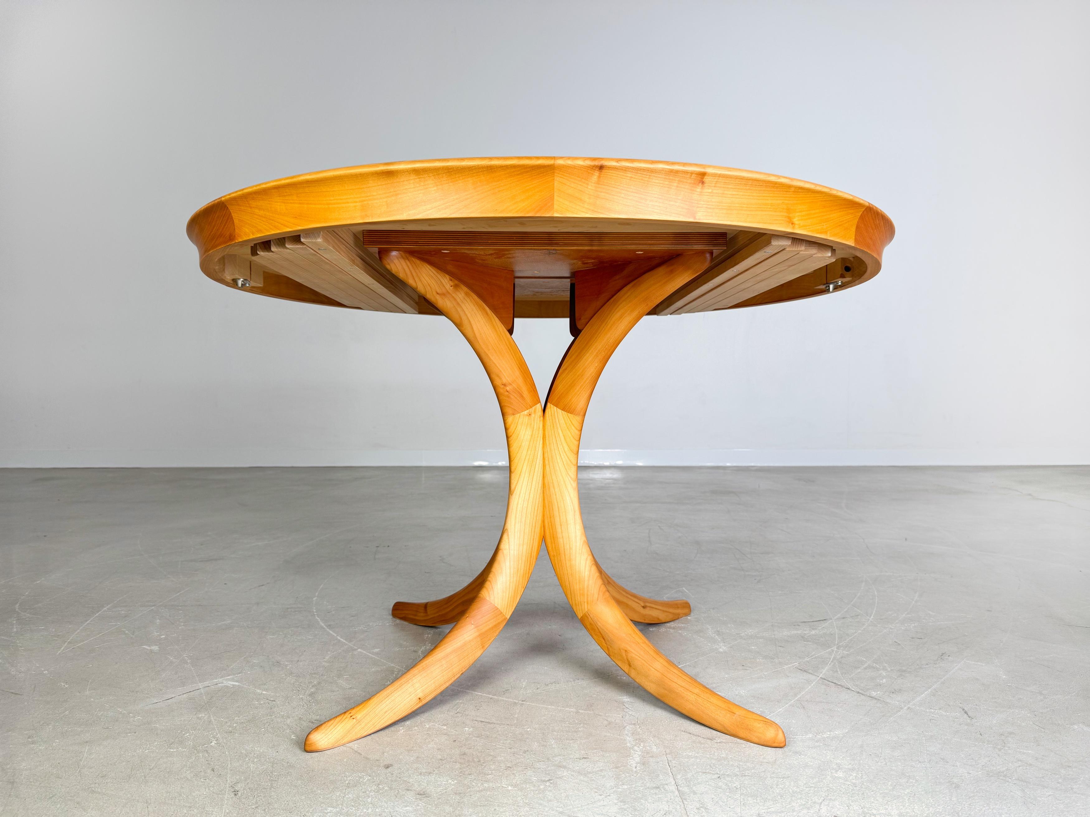 Original Midcentury Esstisch ausziehbar Kirschholz 1960er Vintage For Sale 3