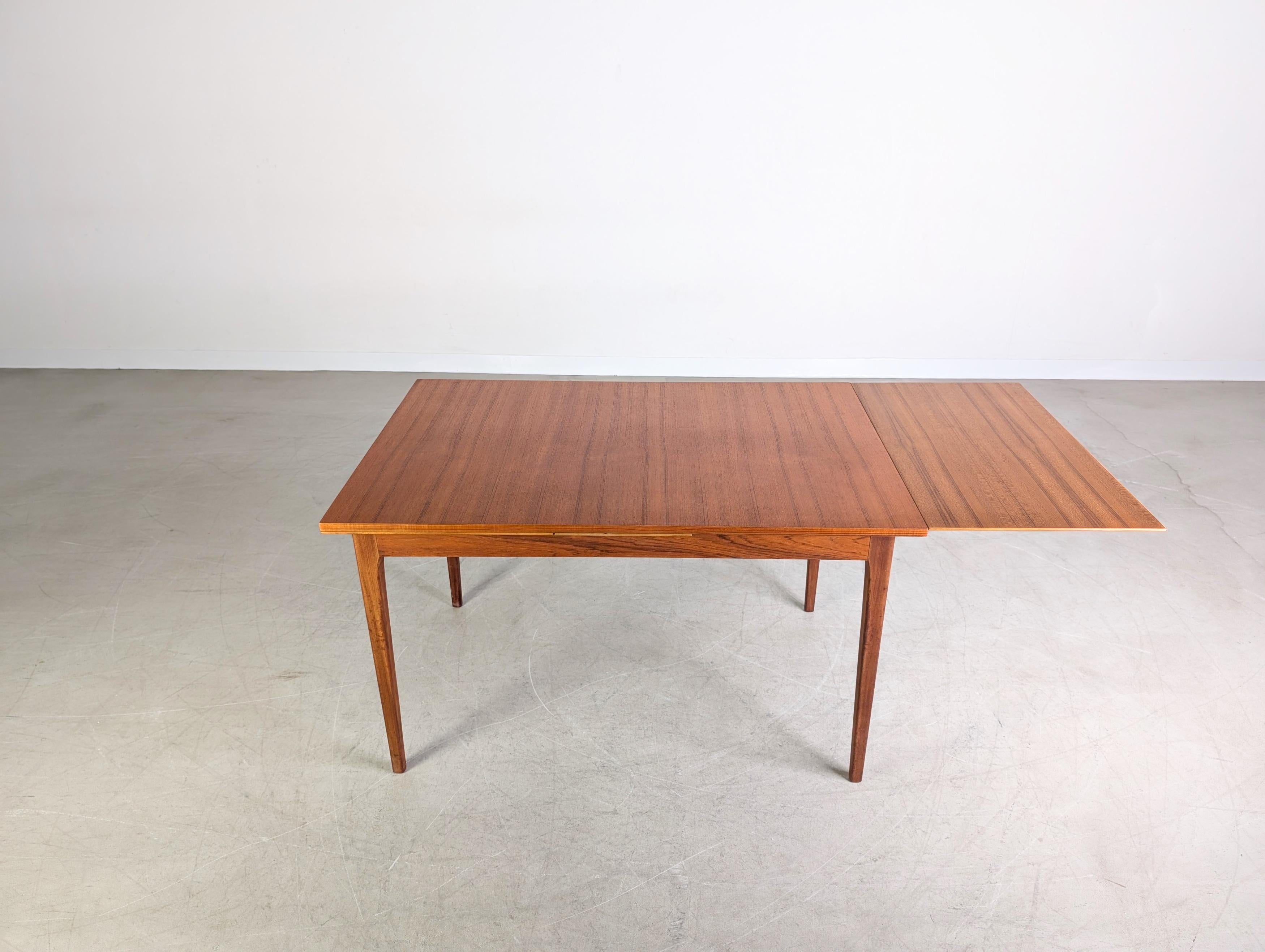 Teck Original Midcentury Esstisch Teak ausziehbar Vintage Tisch danish en vente
