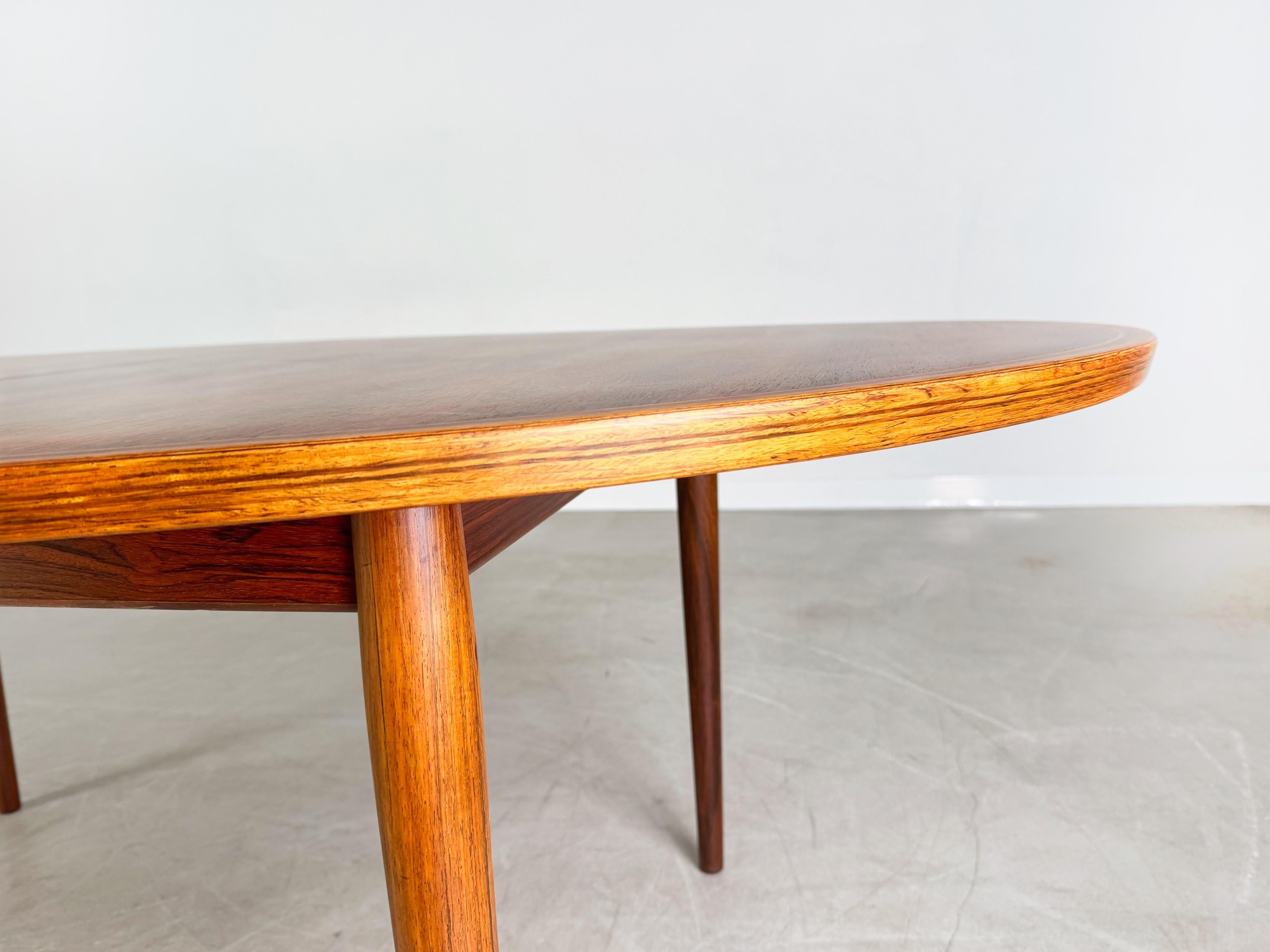 Original Midcentury Esstisch teak oval Vintage Tisch 1960s Design en vente 2