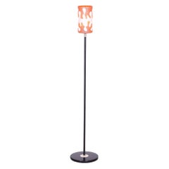 Lampadaire d'origine du milieu du siècle, nouvelle électrifiation, acier, République tchèque, années 1960