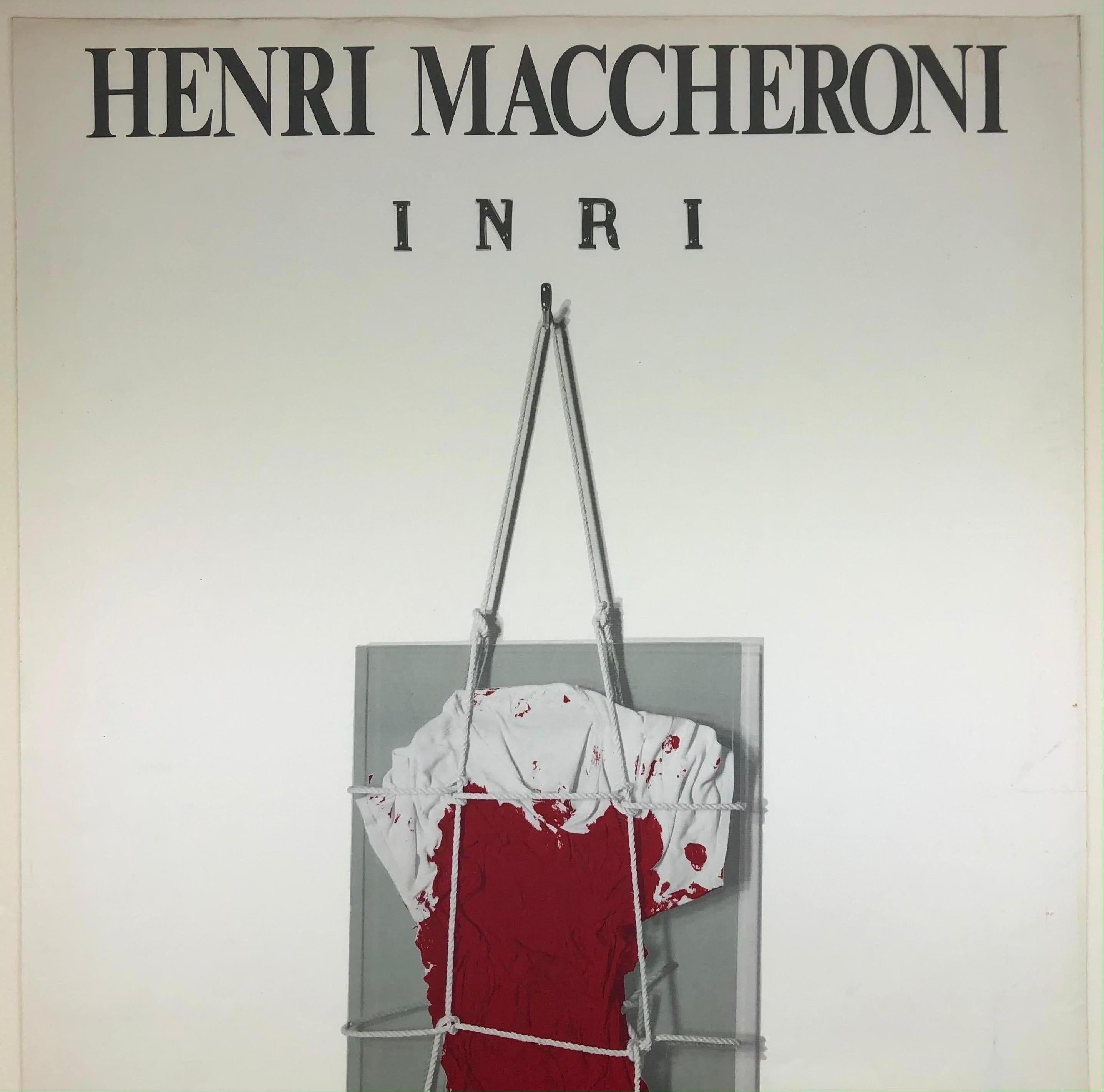 Mid-Century Modern Henri Maccheroni Original Mid-Century Art Exhibition Poster For Sale