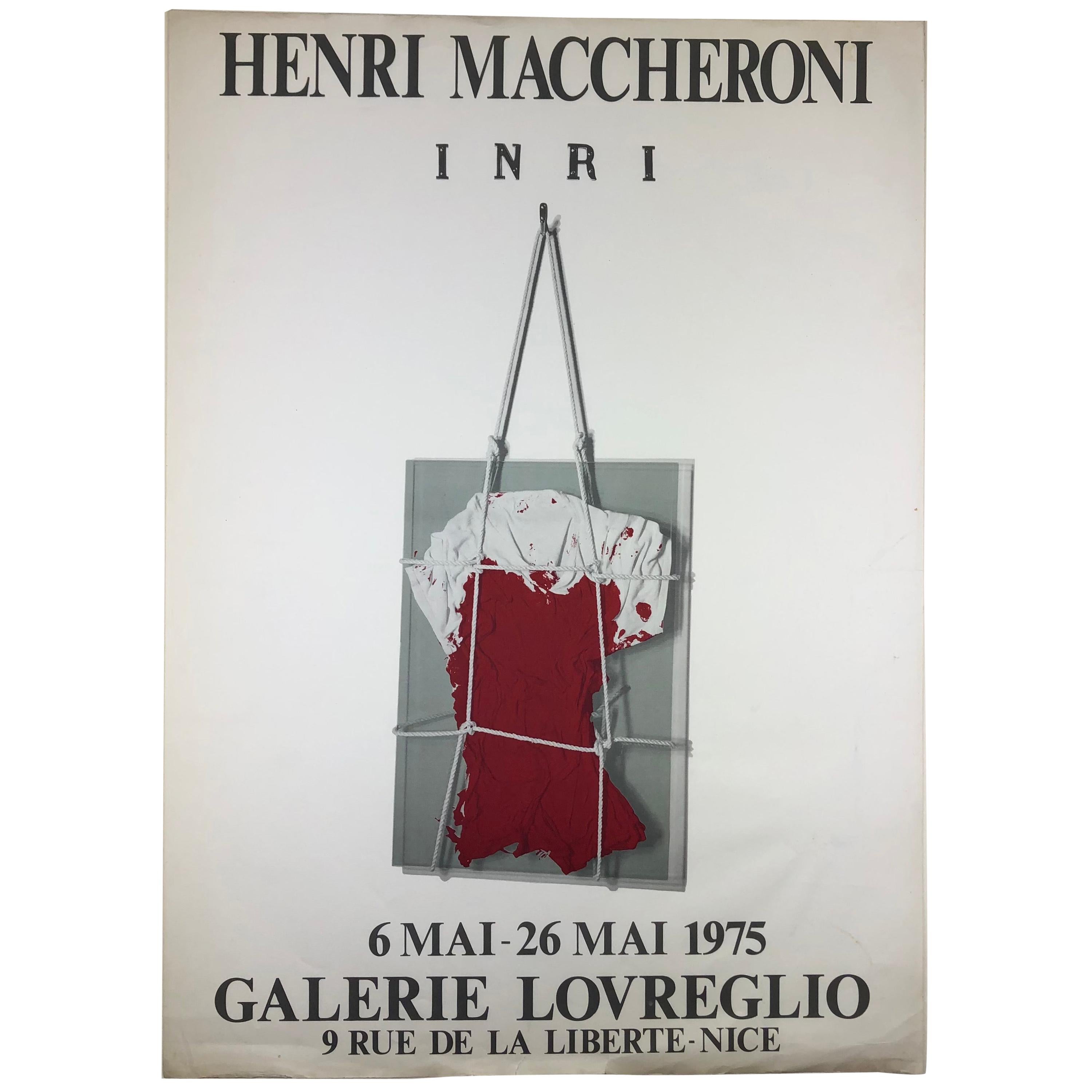 Henri Maccheroni Original Mid-Century Art Exhibition Poster