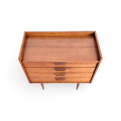 Comodino vintage in teak danese, originale degli anni '50