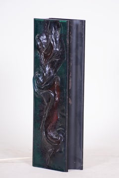 Original Midcentury Layered Glass Hanging Light, 1950s, New Electrification