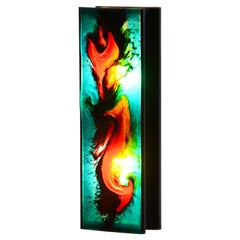 Originale lampada a sospensione in vetro stratificato del Midcentury, anni '50, New Electrification