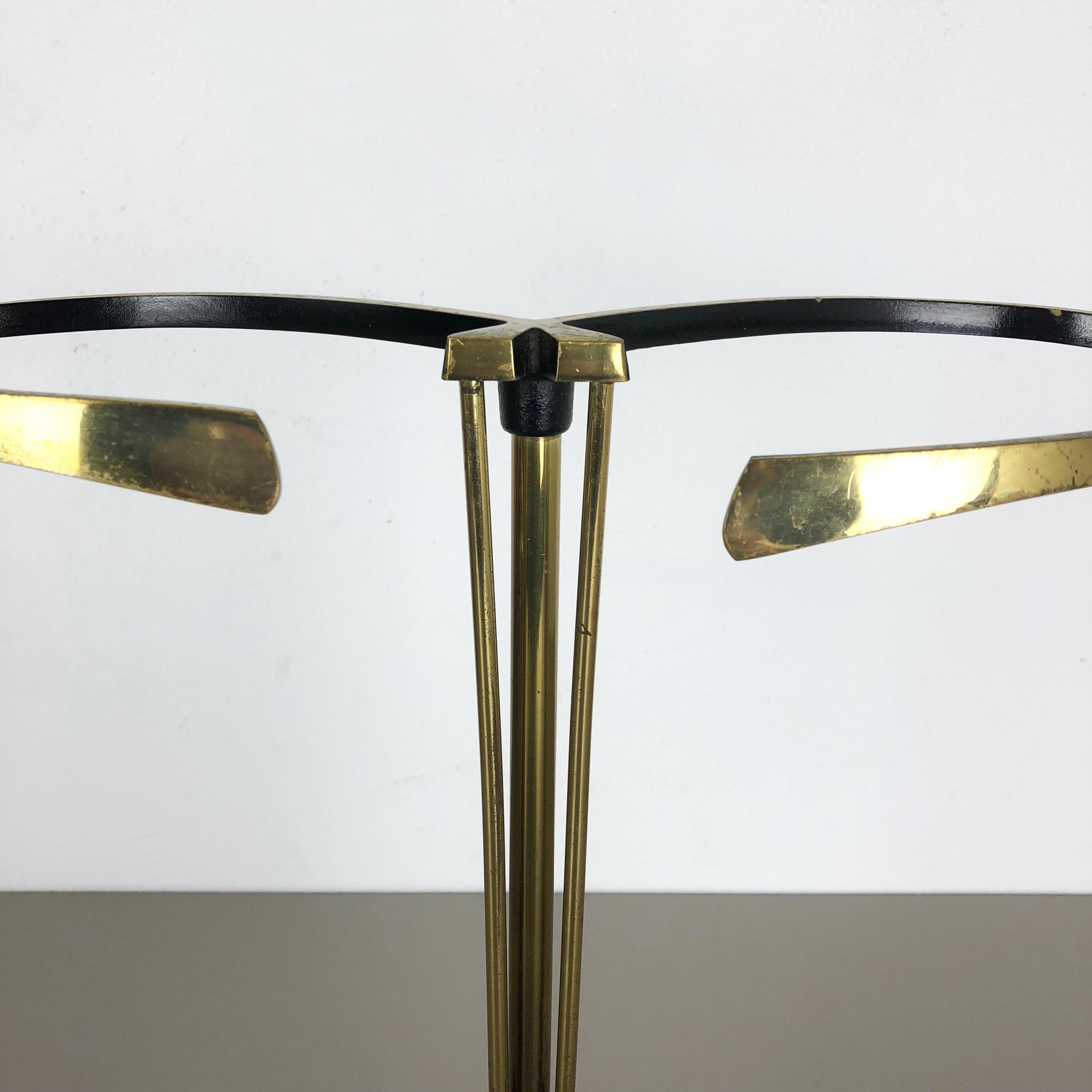 Austrian Original Midcentury Metal Brass Umbrella Stand, Austria, 1950s For Sale