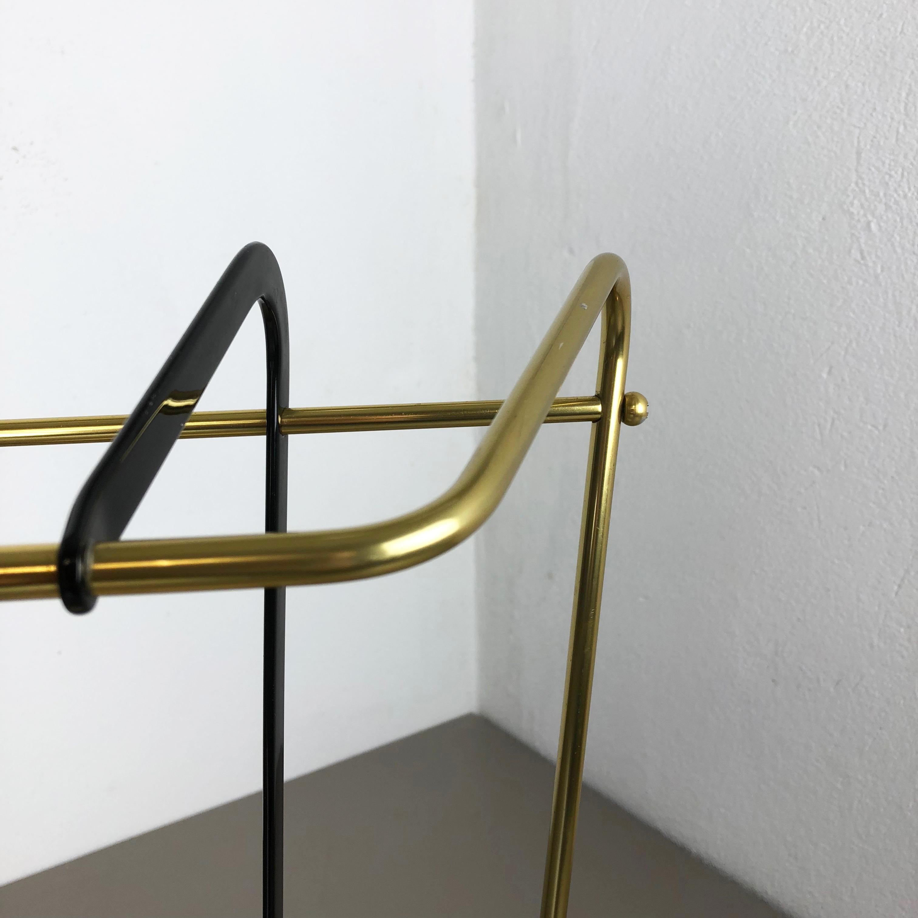 Original Midcentury Metal Brass Umbrella Stand, Germany, 1950s 4