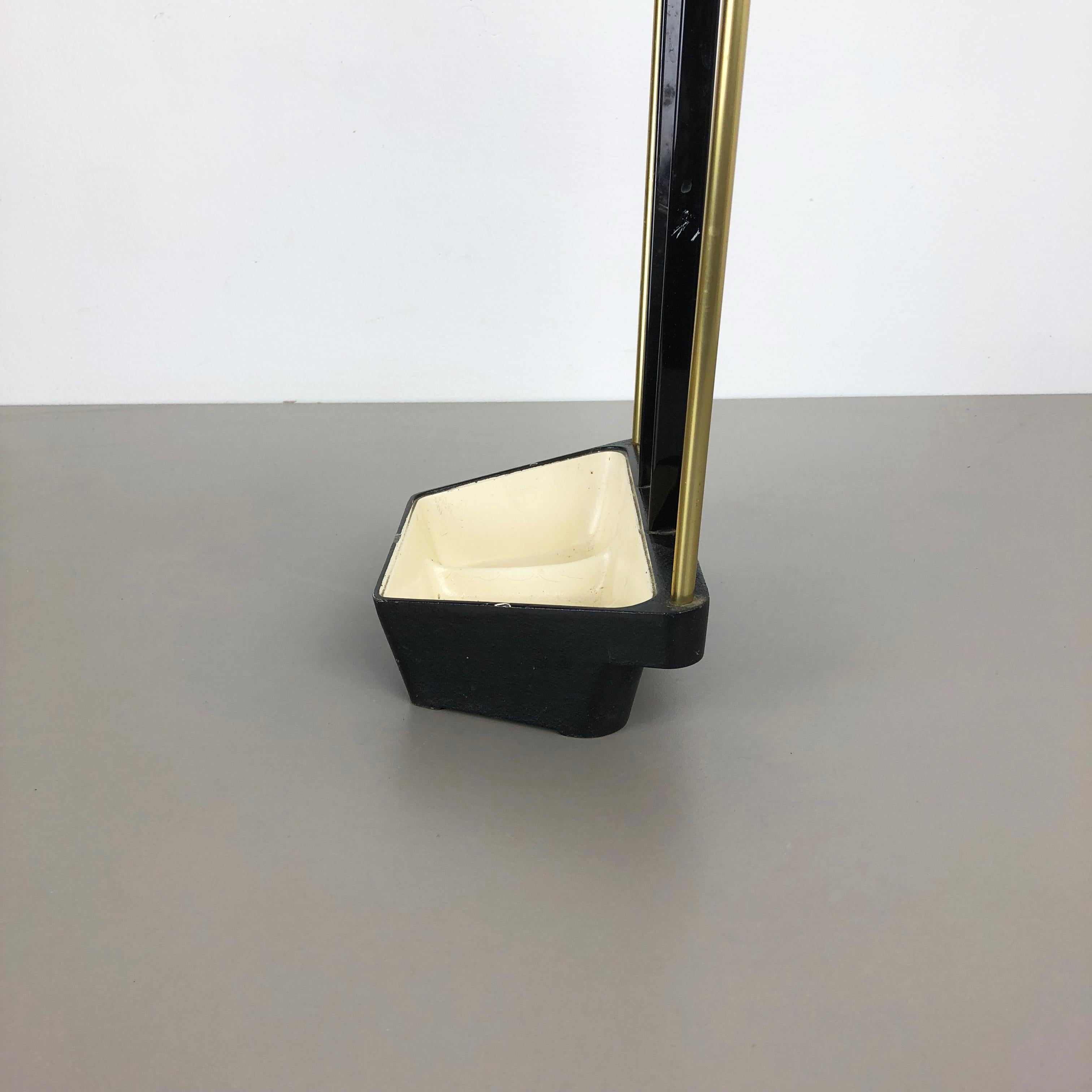 Original Midcentury Metal Brass Umbrella Stand, Germany, 1950s 5