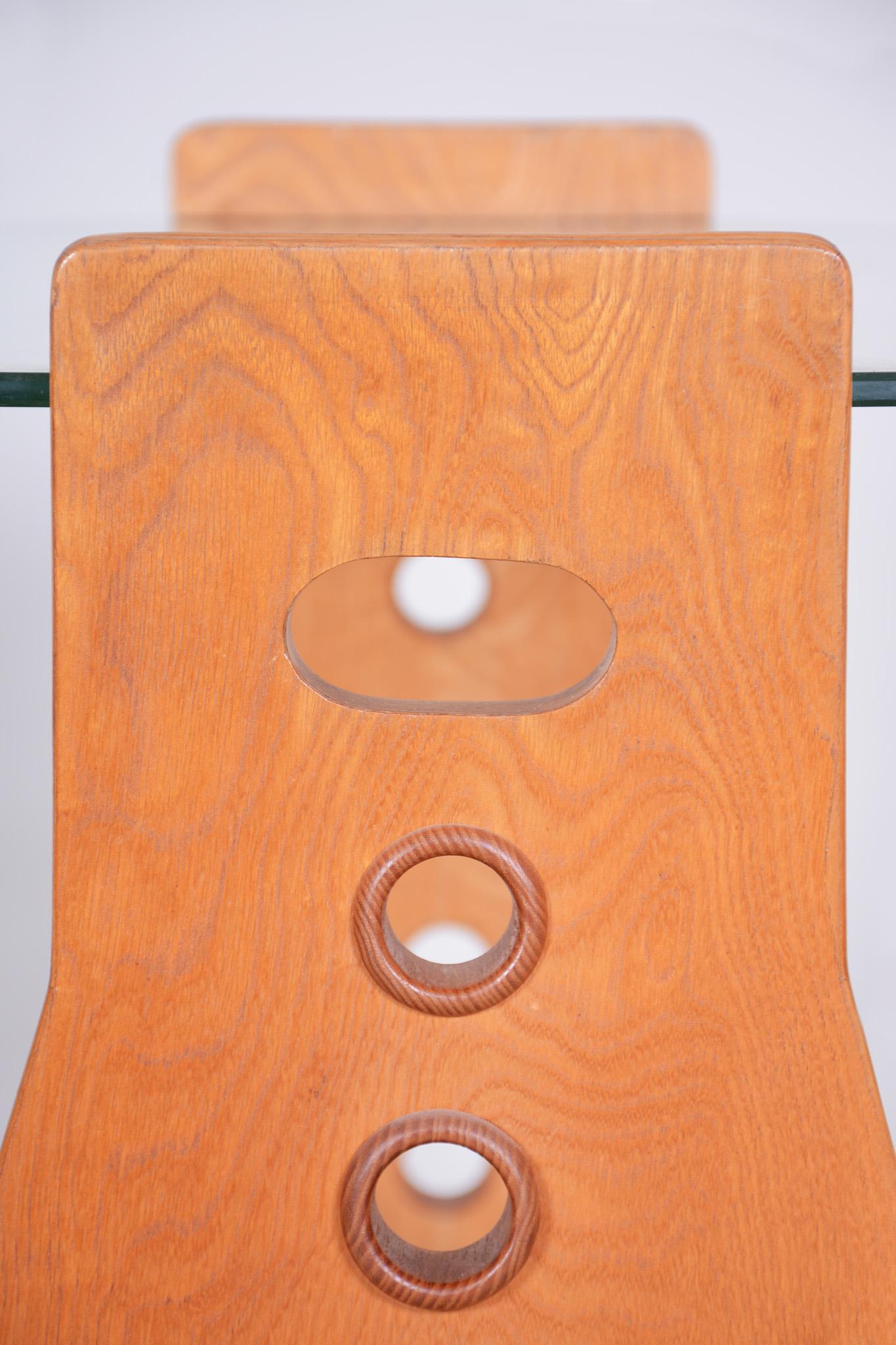 Mid-Century Modern Table basse en frêne d'origine, de style moderne du milieu du siècle dernier, fabriquée dans les années 1950 par LUV Workshop en vente