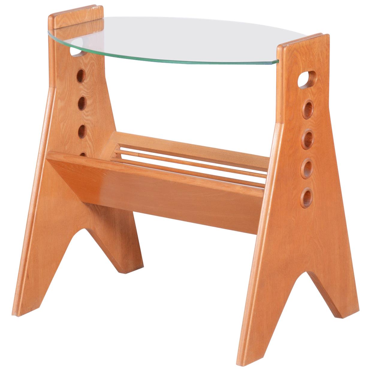 Table basse en frêne d'origine, de style moderne du milieu du siècle dernier, fabriquée dans les années 1950 par LUV Workshop