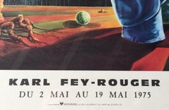Original Mid-Century Karl Fey-Rouger Surrealist Art Exhibition Poster, 1975