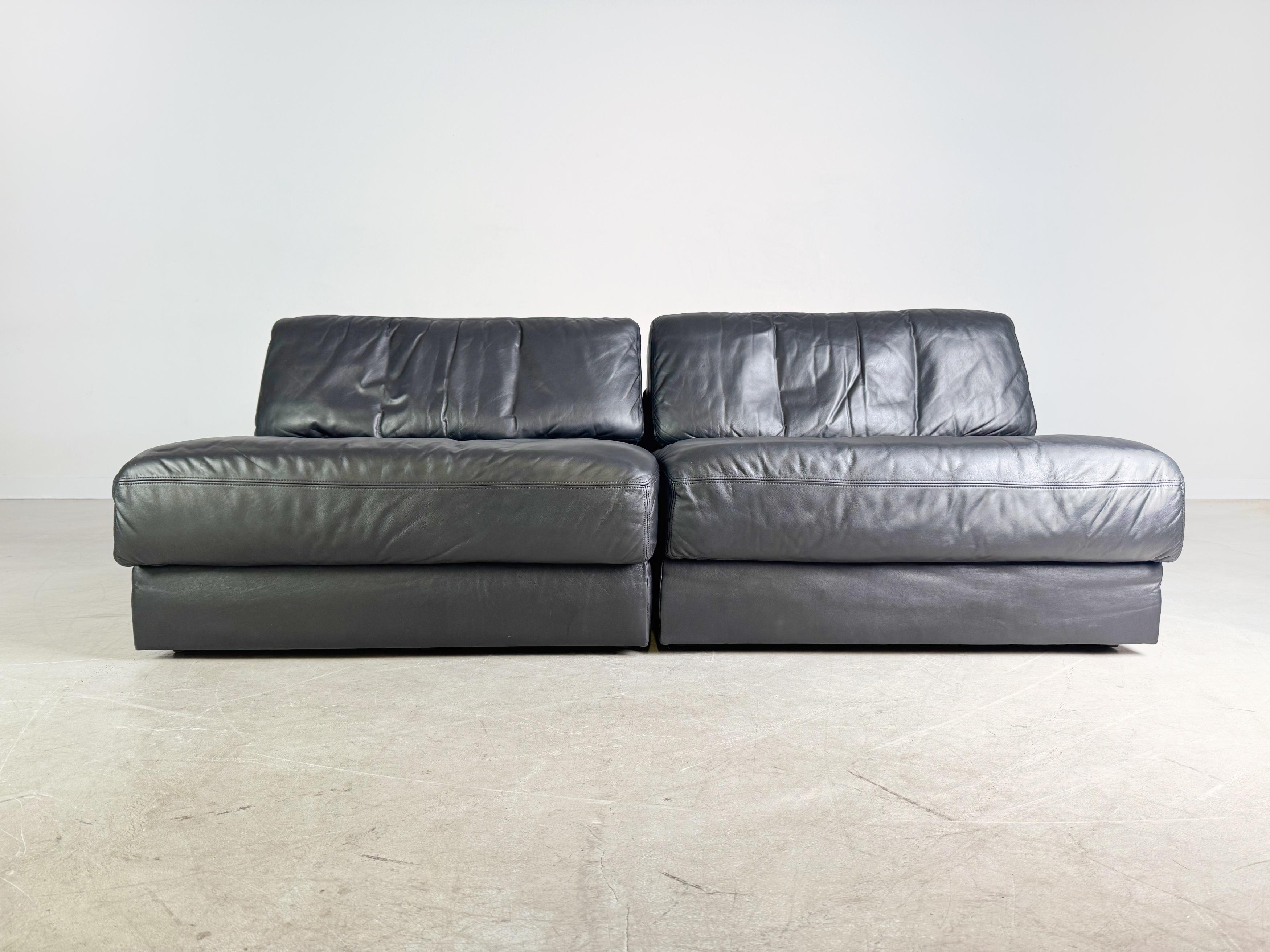 Mid-Century moderno Divano modulare originale Midcentury Couch de Sede DS76 / DS78 Lederer in vendita