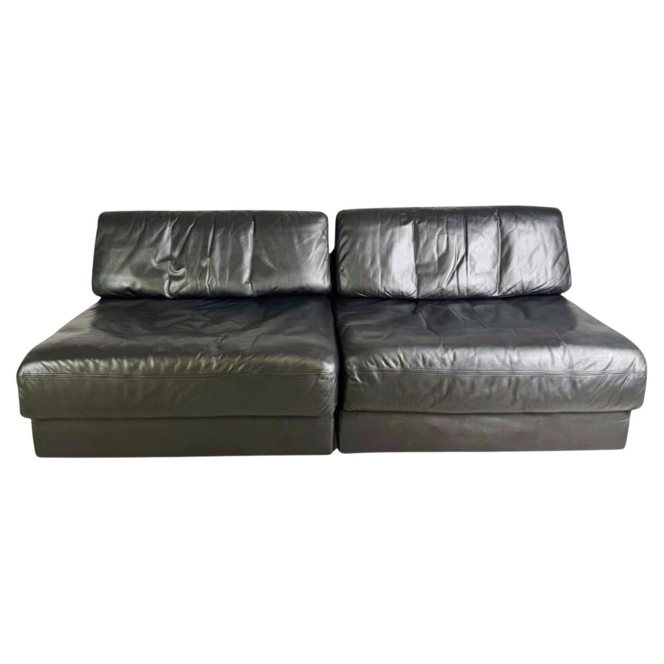 Divano modulare originale Midcentury Couch de Sede DS76 / DS78 Lederer