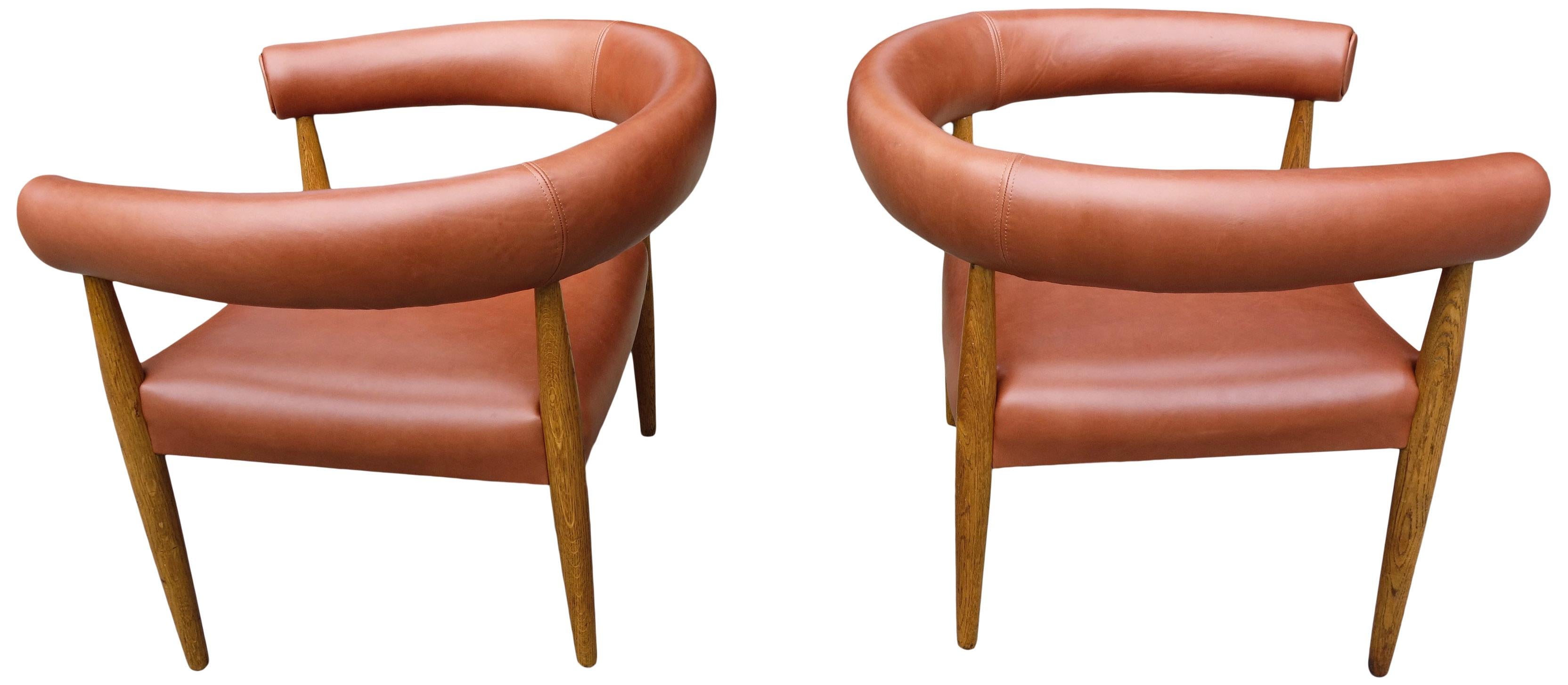 Scandinavian Modern Original Midcentury Nanna Ditzel Ring Chairs 