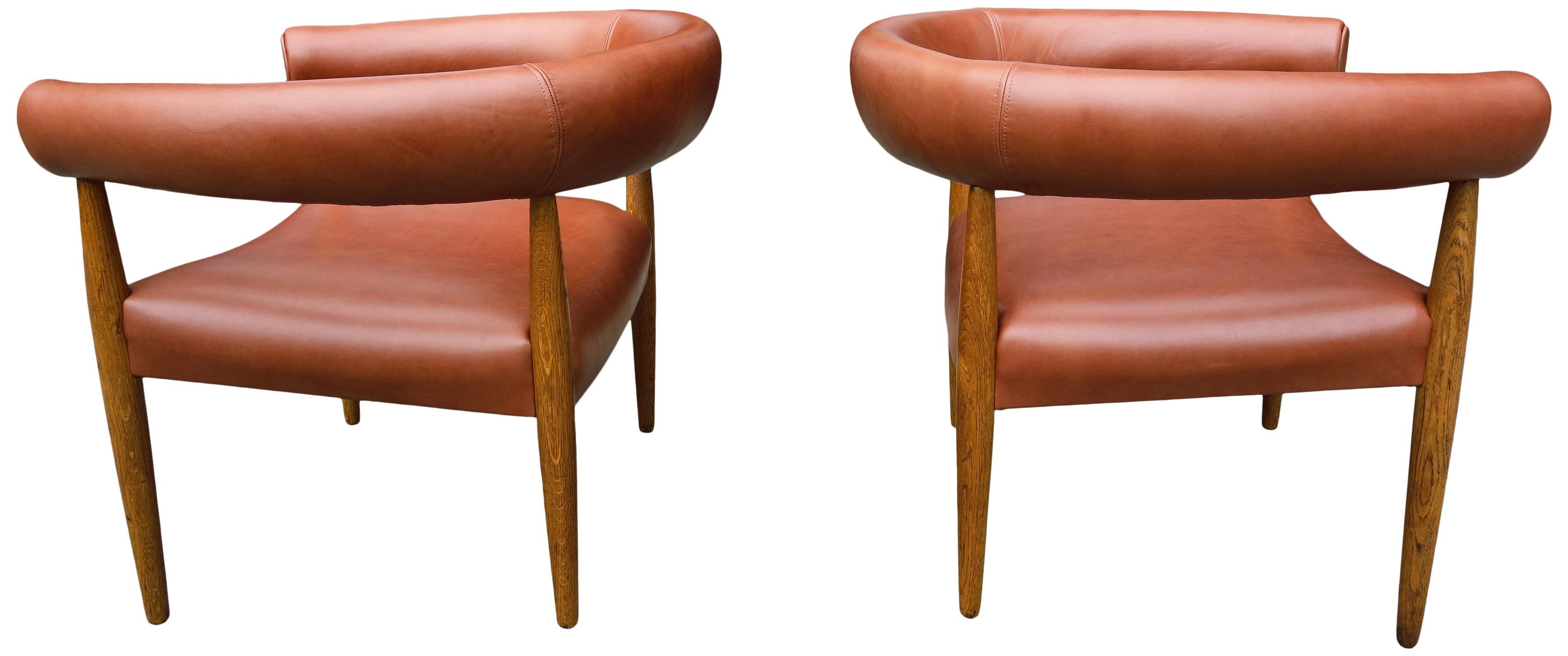 Danish Original Midcentury Nanna Ditzel Ring Chairs 