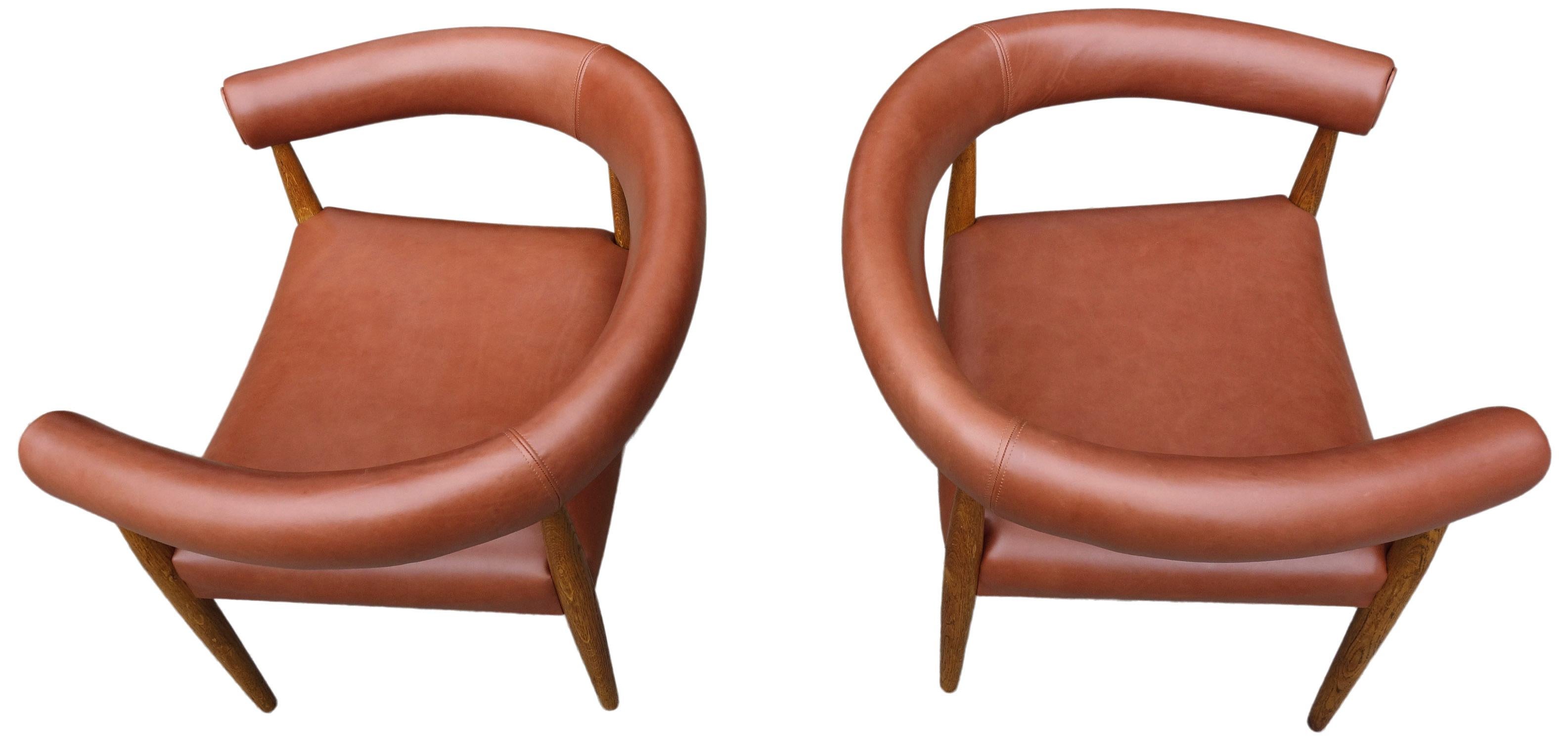 Original Midcentury Nanna Ditzel Ring Chairs  In Good Condition In BROOKLYN, NY