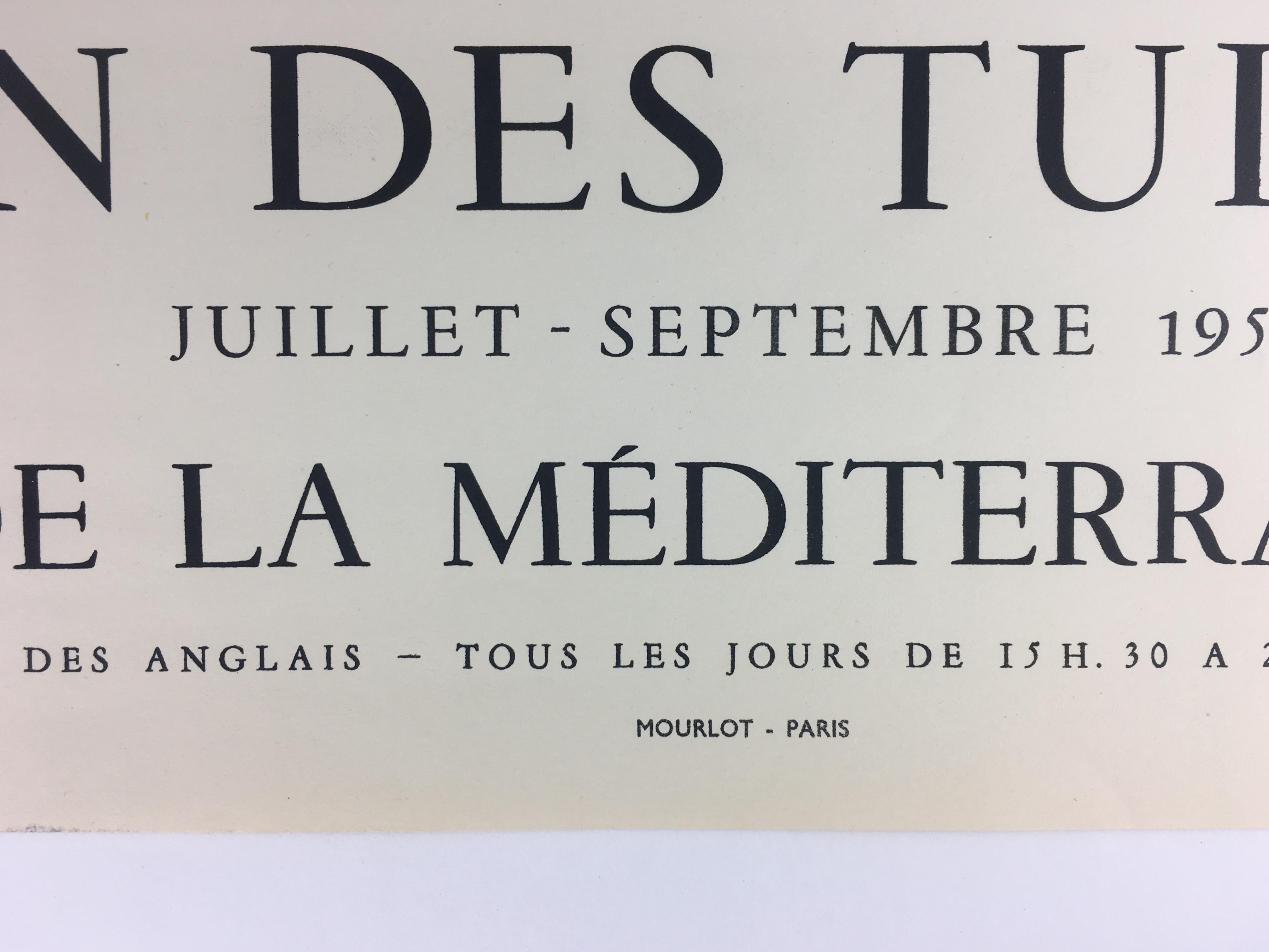 French Original Midcentury Raoul Dufy Mourlot Art Poster, circa 1957