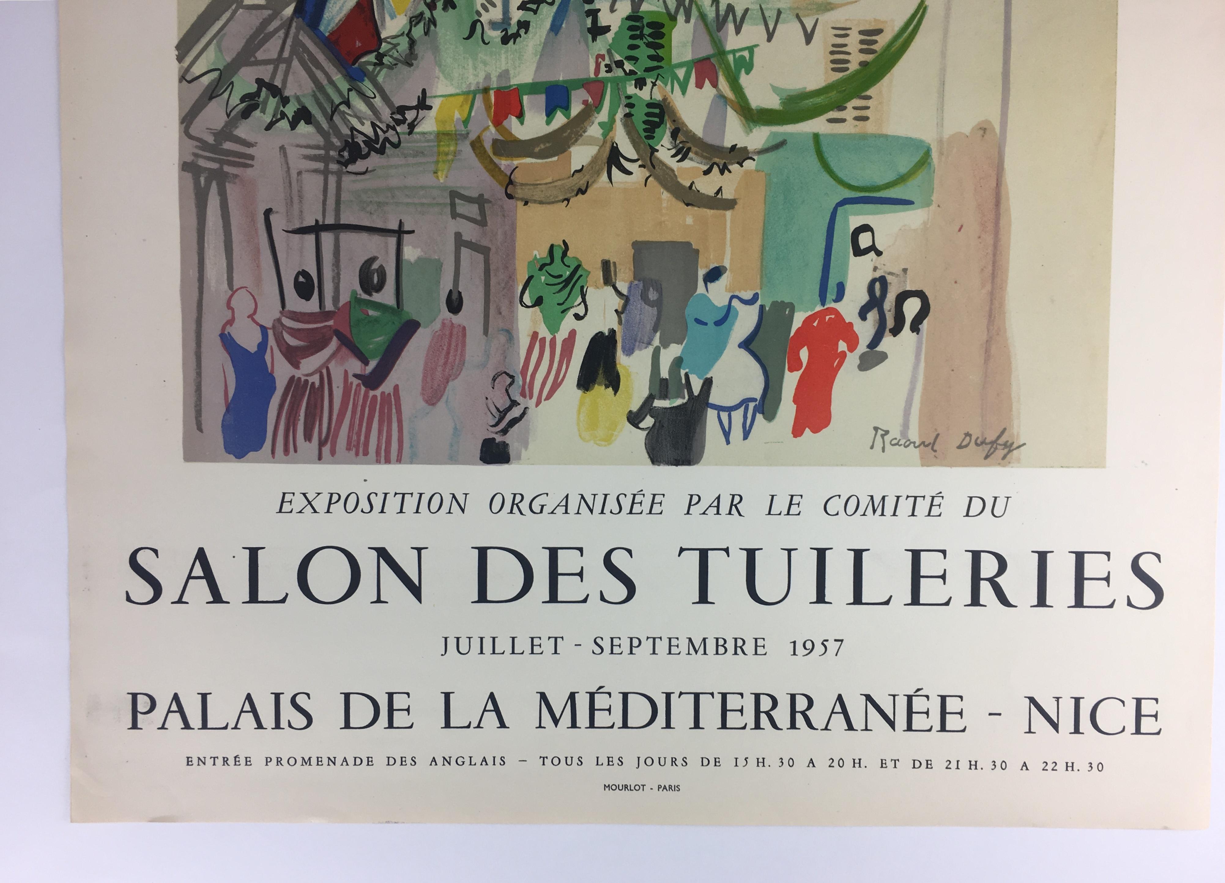 20th Century Original Midcentury Raoul Dufy Mourlot Art Poster, circa 1957
