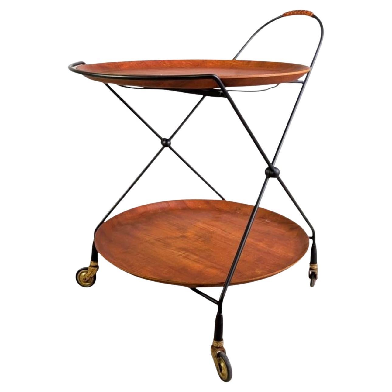 Originale Servierwagen Beistelltisch Åry Fanérprodukter del Medioevo