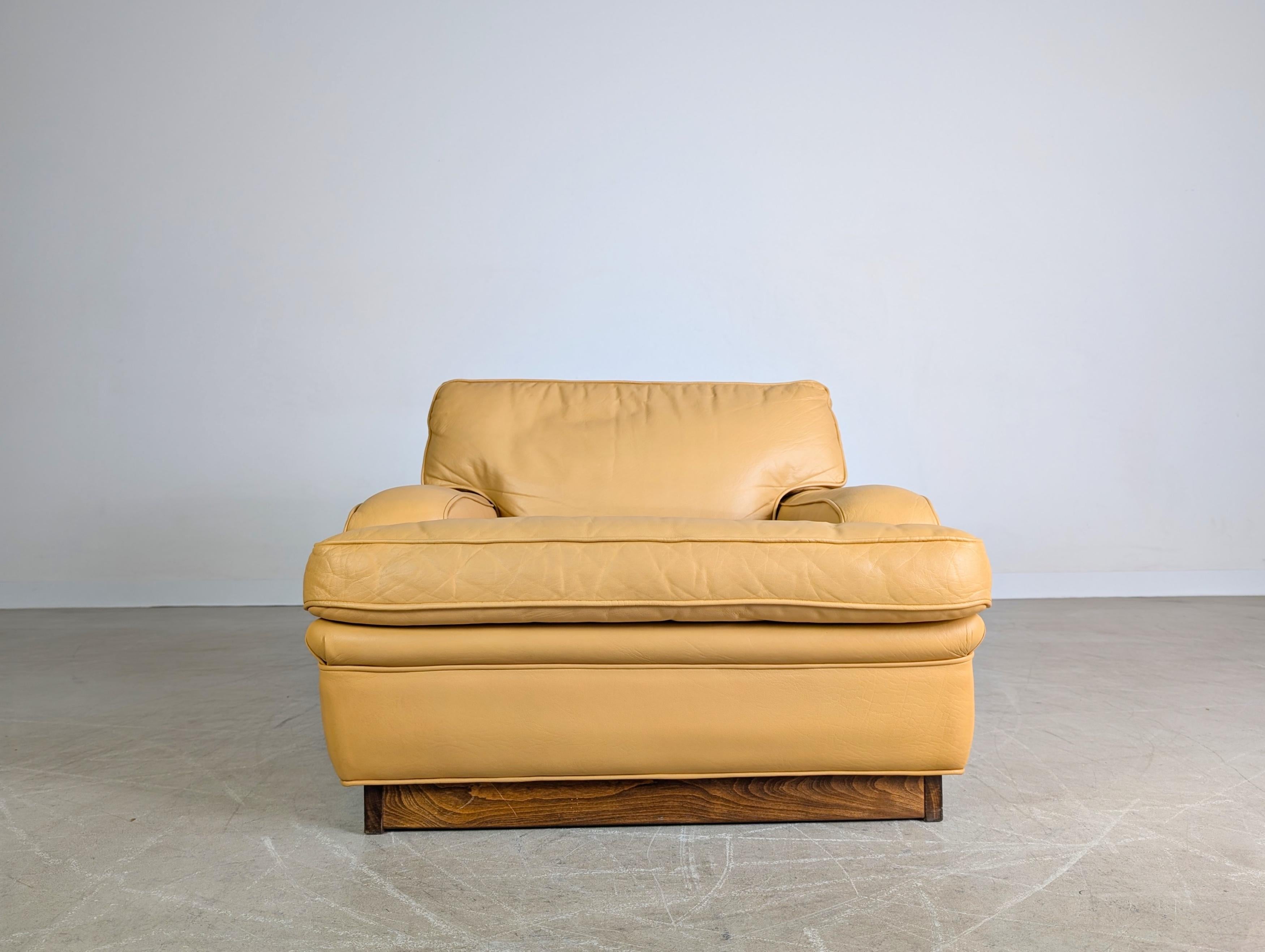 Mid-Century moderno Sessel originale di metà secolo Arne Norells Armlehnstuhl Mexico Lederer in vendita