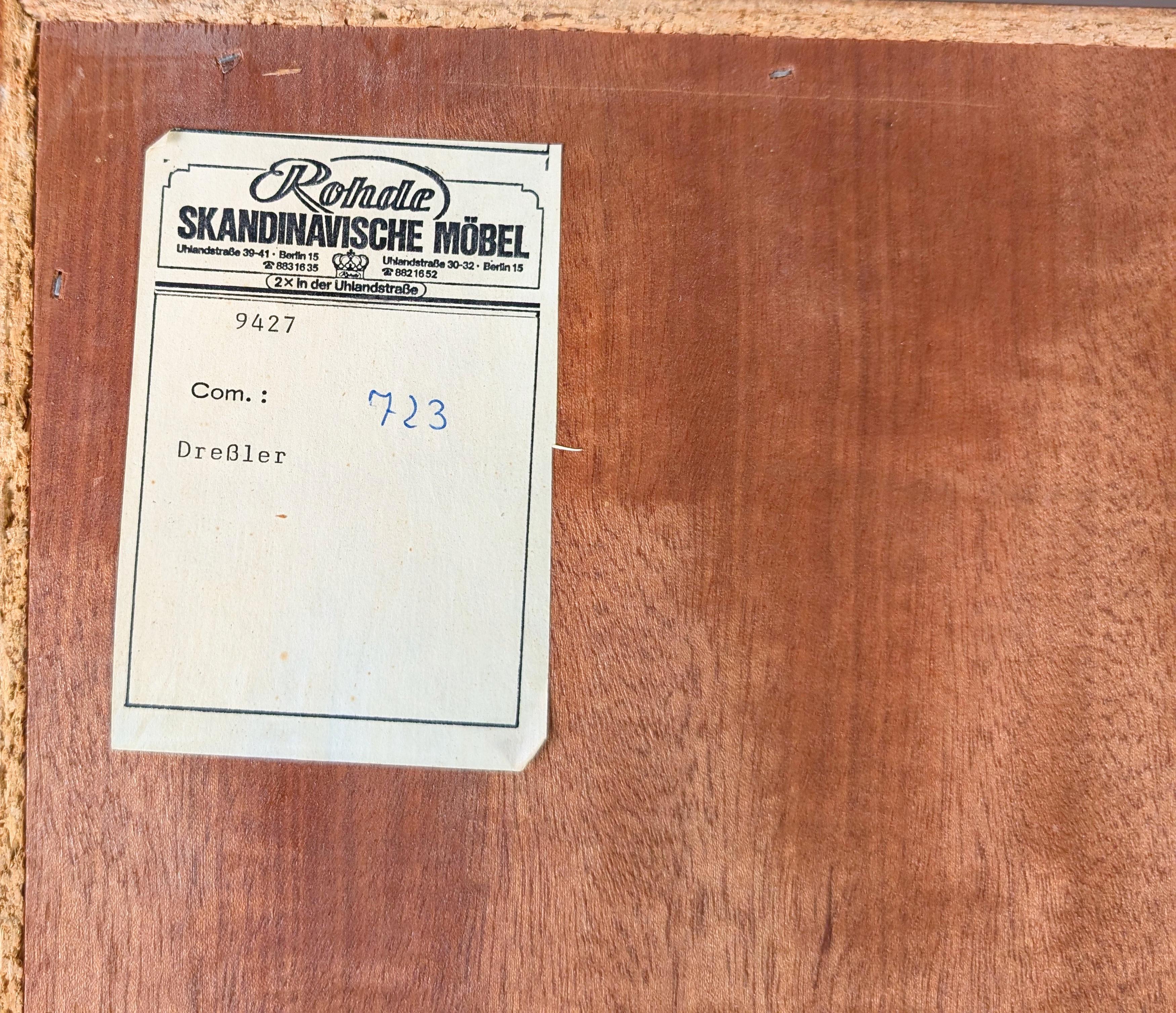 Original Midcentury Sideboard Heinrich Riestenpatt Design Teak 1960 For Sale 3