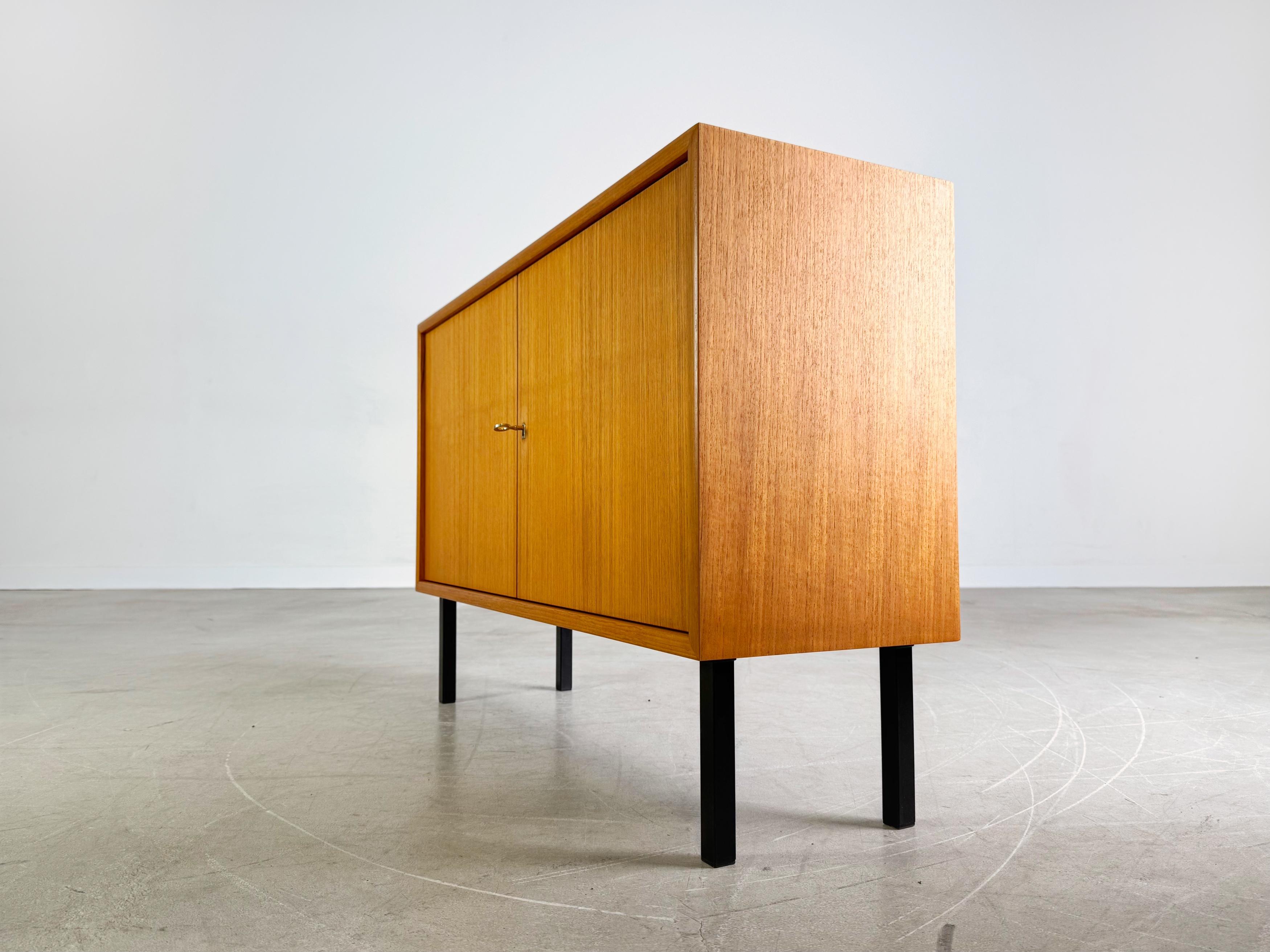 German Original Midcentury Sideboard WK Möbel Anrichte Teak Vintage For Sale