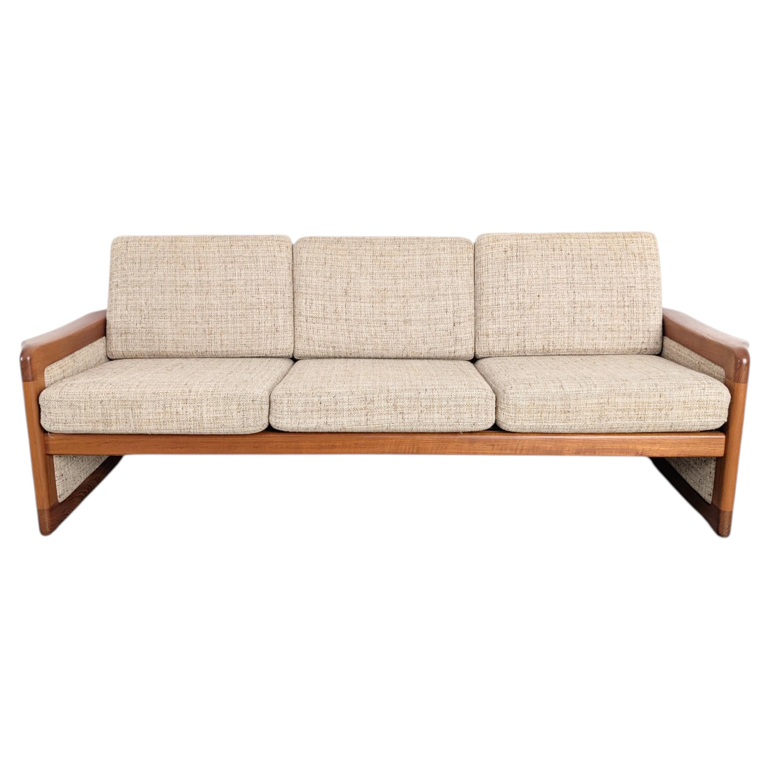 Original Midcentury Sofa Dyrlund Vintage Couch danish design Teak For Sale