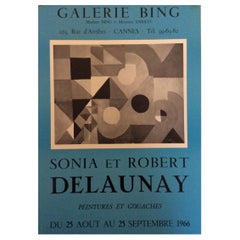 Original Midcentury Cubist Art Poster by Sonia & Robert Delaunay 