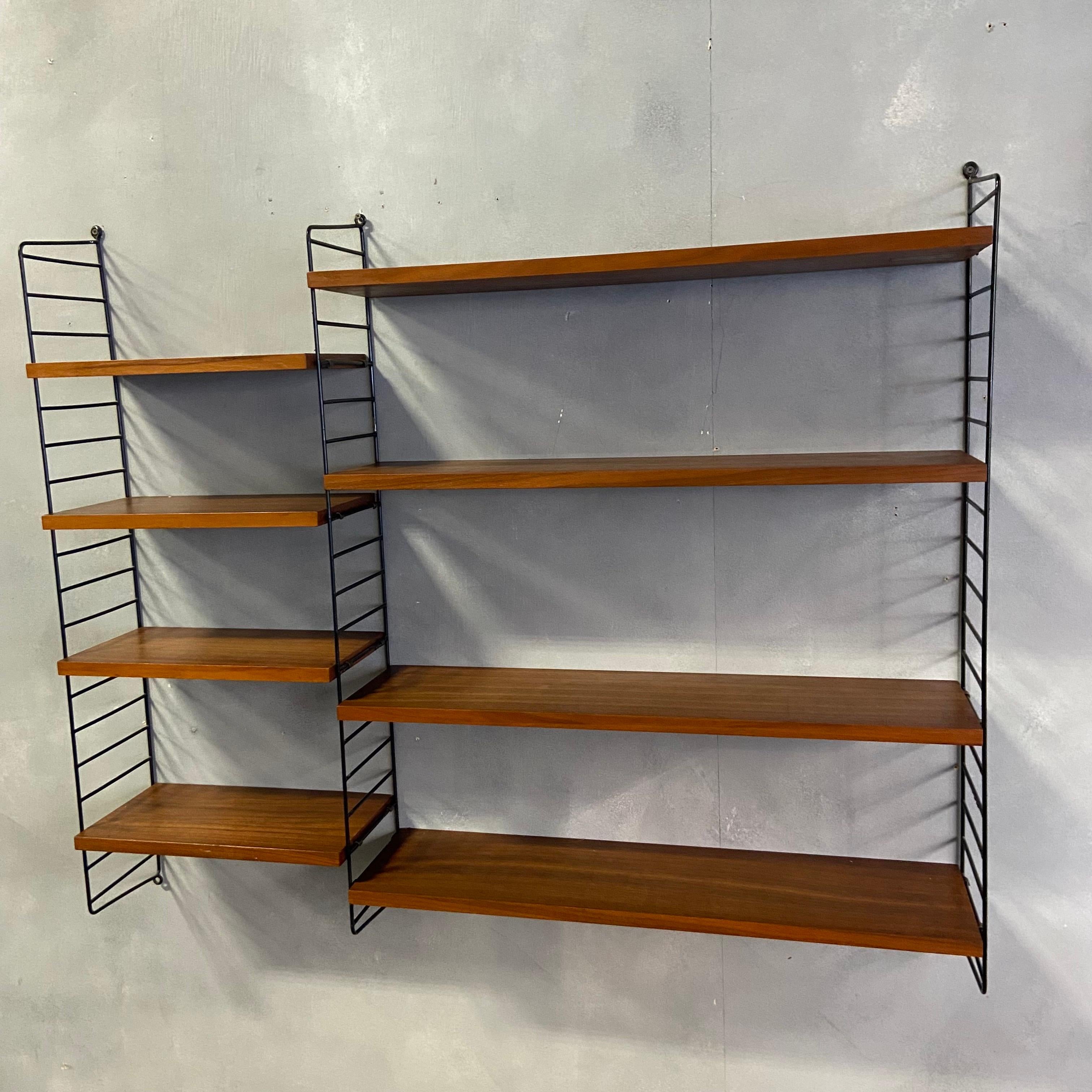 Mid-Century Modern Original Midcentury String Shelving Unit by Nils Strinning For Sale