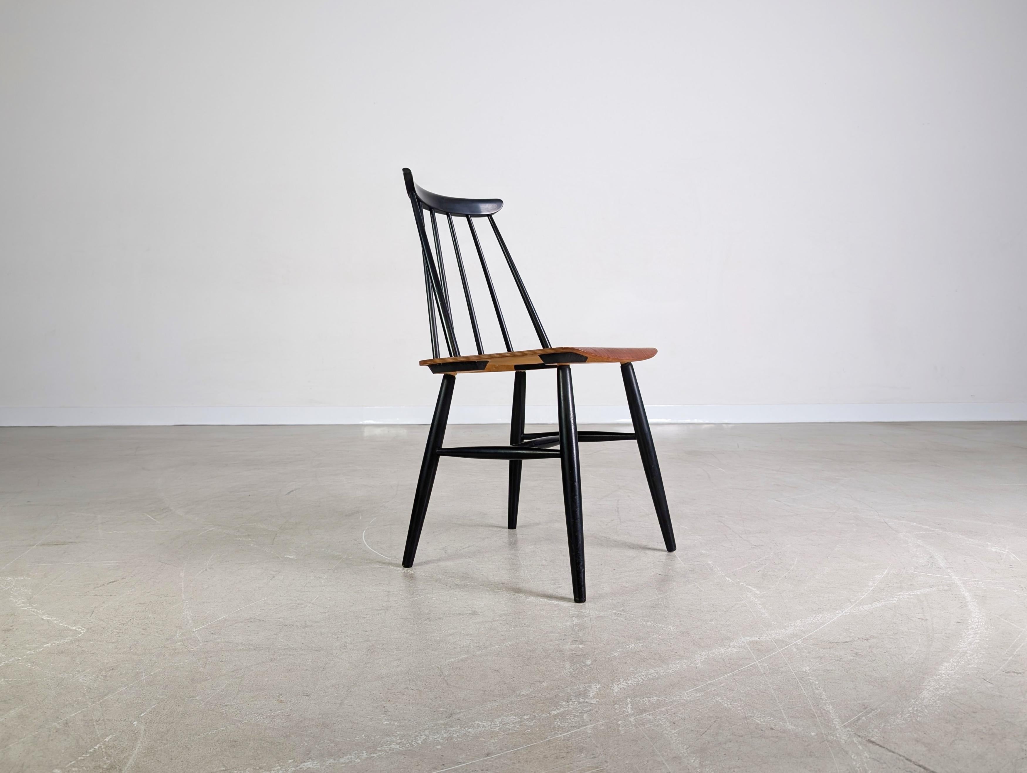Original Midcentury Stuhl Asko Finnland Ilmari Tapiovaara Teak (Moderne der Mitte des Jahrhunderts) im Angebot
