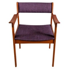 Stuhl originale Midcentury Vintage Teak lila Armlehnstuhl danese