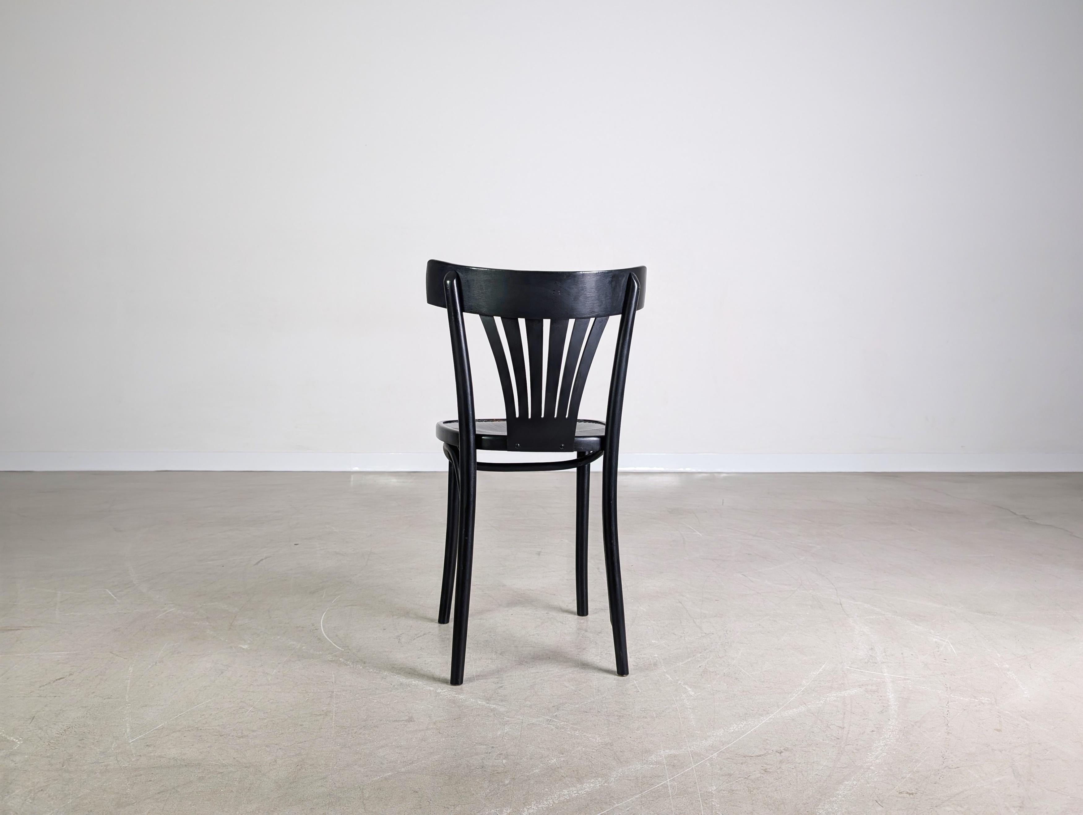 Late 20th Century Original Midcentury Stuhl ZPM Radomsko Kaffeehausstuhl Bugholz For Sale