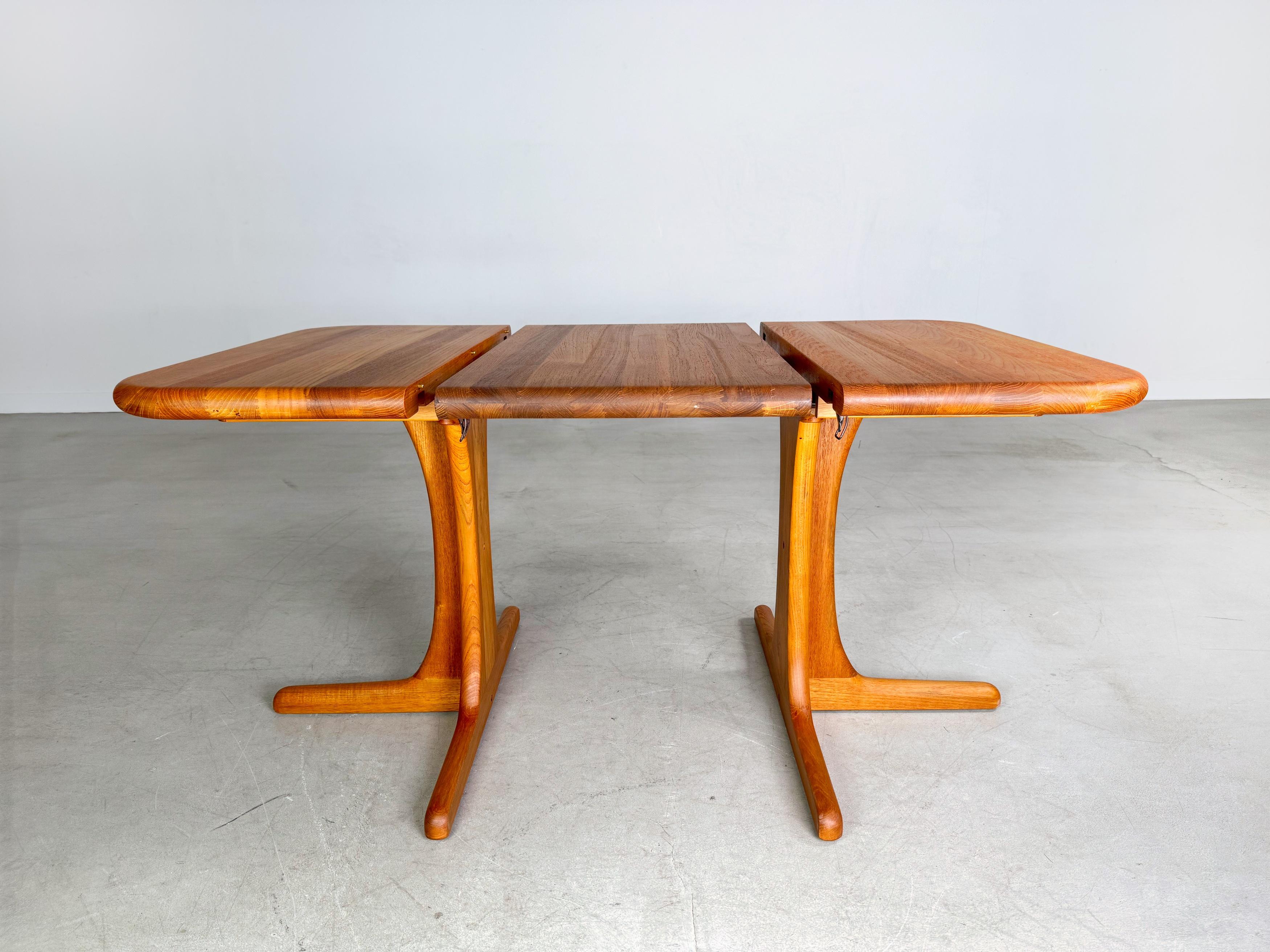 Original Midcentury Teak Esstisch ausziehbar 1960s Vintage Tisch en vente 5