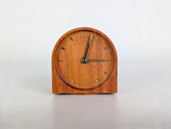 Original Midcentury Tischuhr Uhr dänisches Design skandi Teak 1960