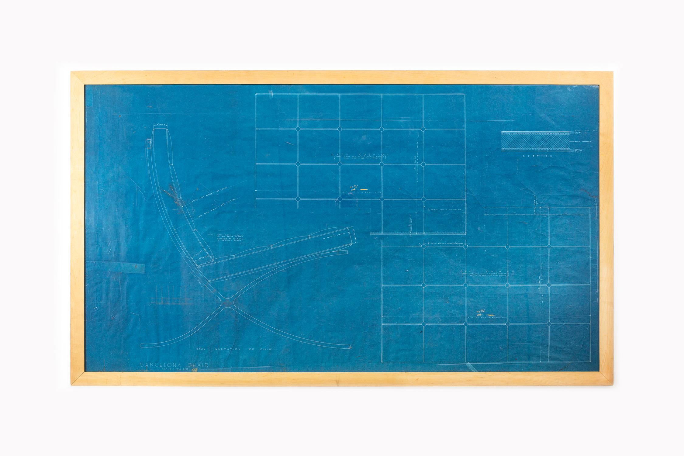 Mid-20th Century Original Mies van der Rohe Blueprint, 111 E. Wacker Chicago 1968 P-3 Level Plan For Sale