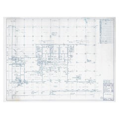 Original Mies van der Rohe Blueprint, 111 E. Wacker Chicago 1968 P-3 Level Plan
