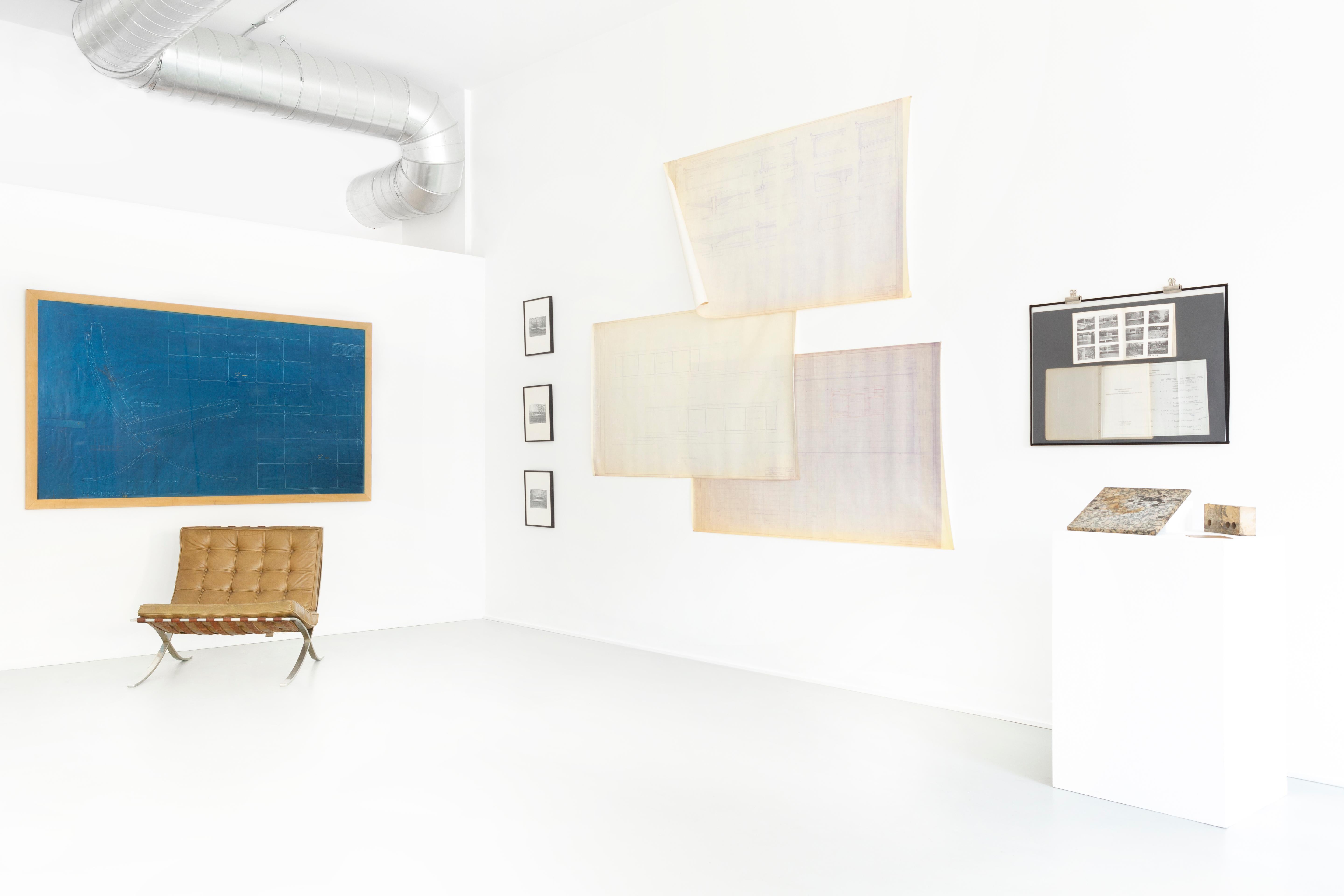Original Mies van der Rohe Blueprint from 1964, Illuminated Wall Details For Sale 6