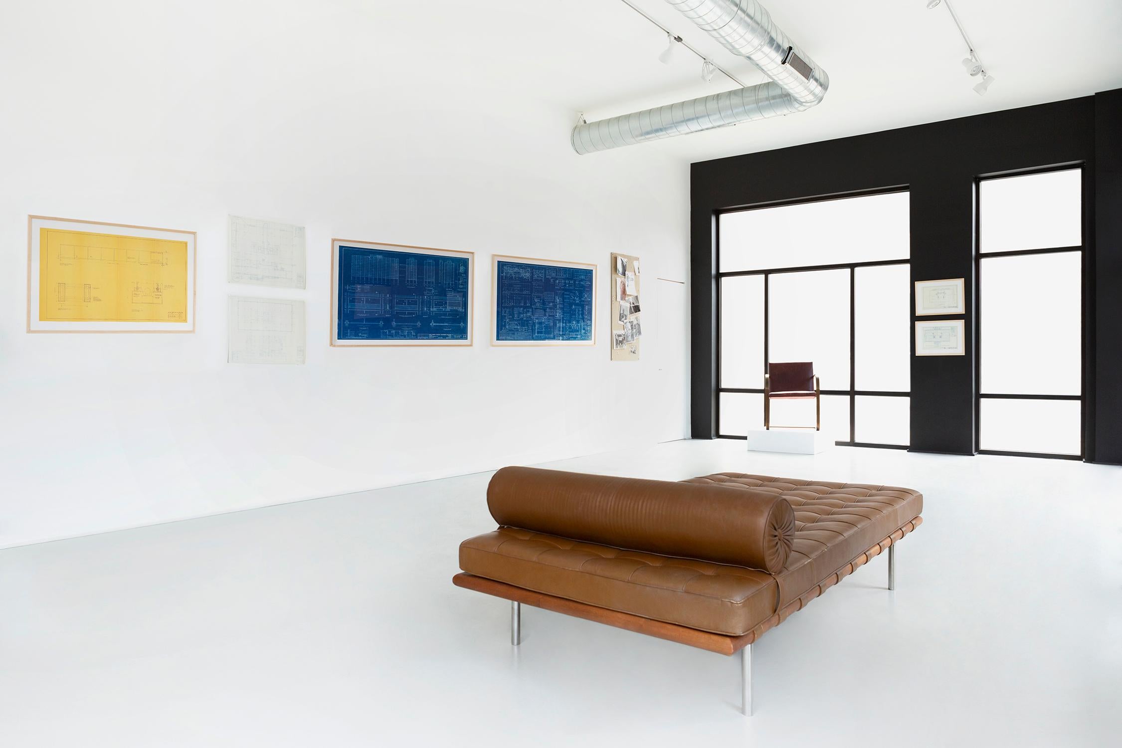 Original Mies van der Rohe Blueprint from 1964, Illuminated Wall Details For Sale 7