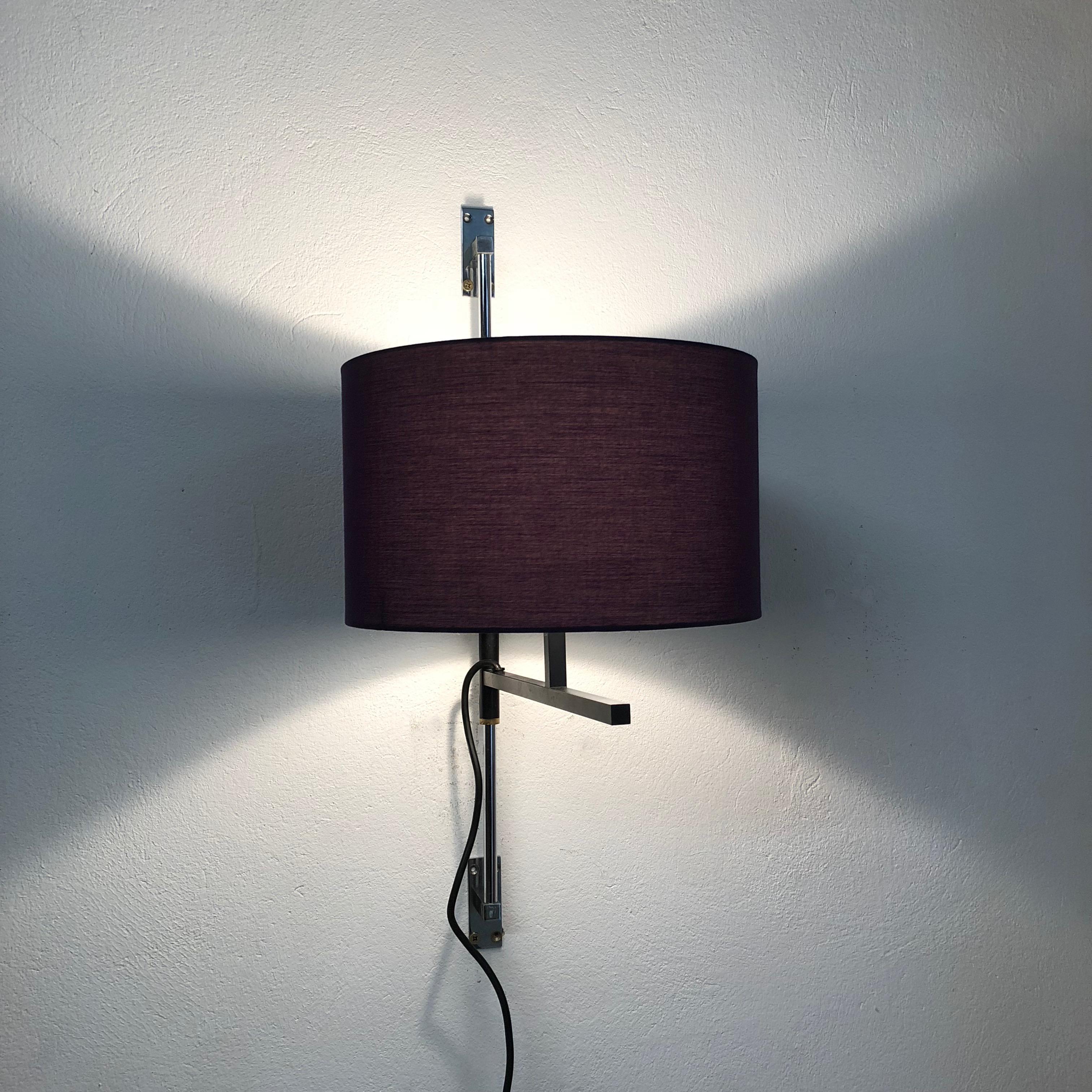 Originale applique minimalista regolabile in metallo, Cosack Attrib. Germania anni '60 in vendita 5